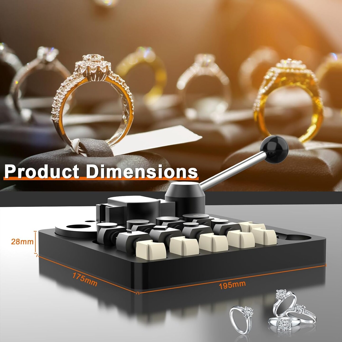 Ring Bender Tool Set – Spoon Ring Maker & Jewelry Bending Kit with Nylon & Iron Dies, Ring Measuring Tools, Hammer & Polishing Cloths for DIY Jewelry Making