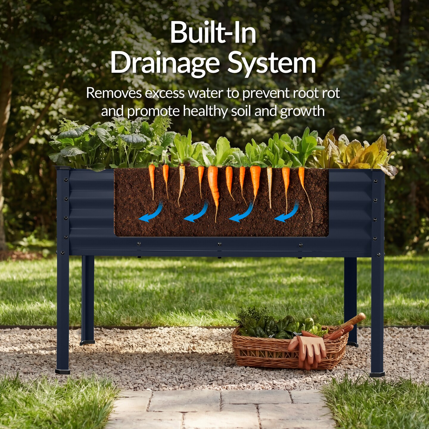 Best Choice Products 48x24x30in Elevated Galvanized Metal Garden Bed w/ Corner Protectors