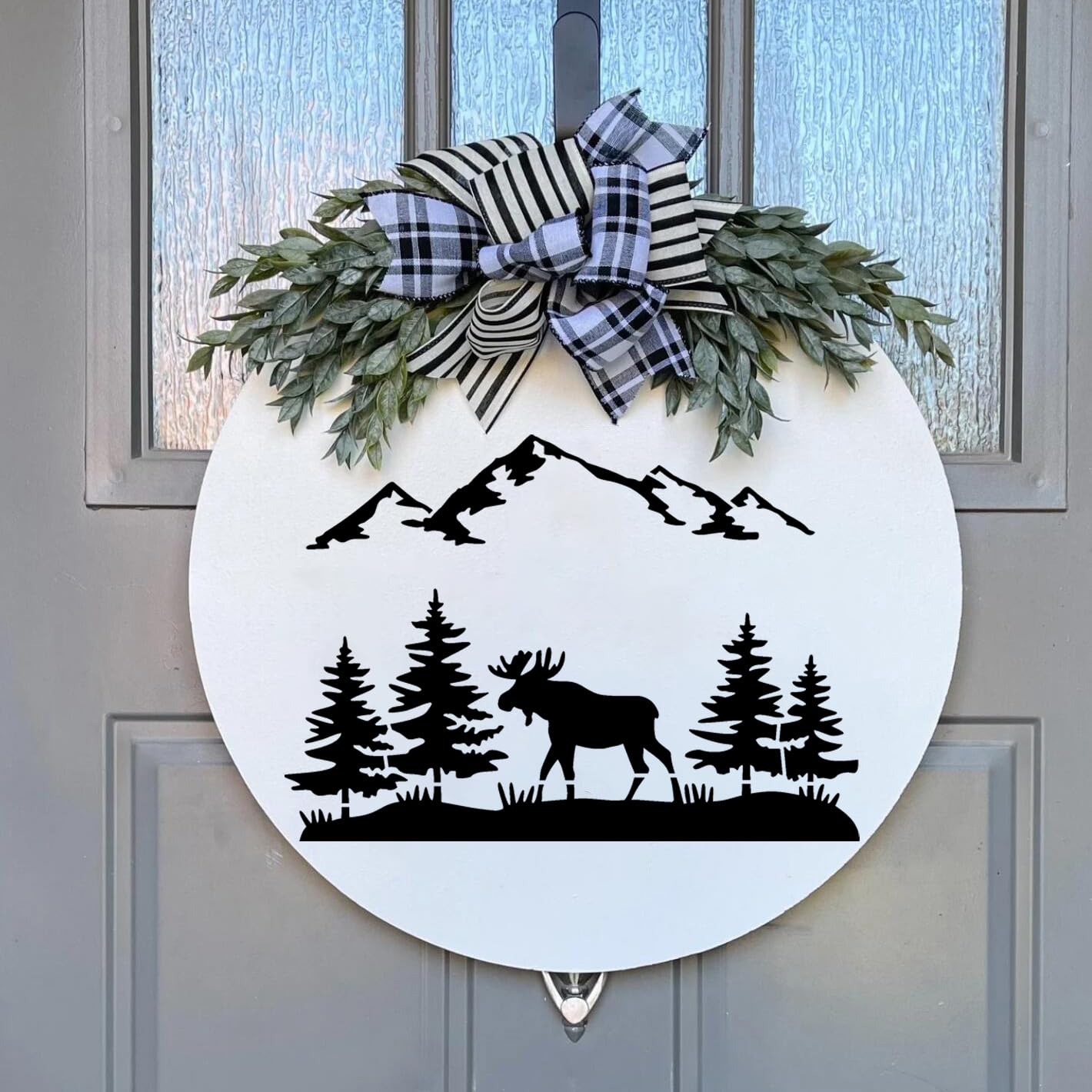 Forest Animal Stencils Bear Deer Stencils for Wood Burning Reusable Wildlife Mountain Pine Tree Stencil for Painting on Wood Wall Fabrics DIY Crafts