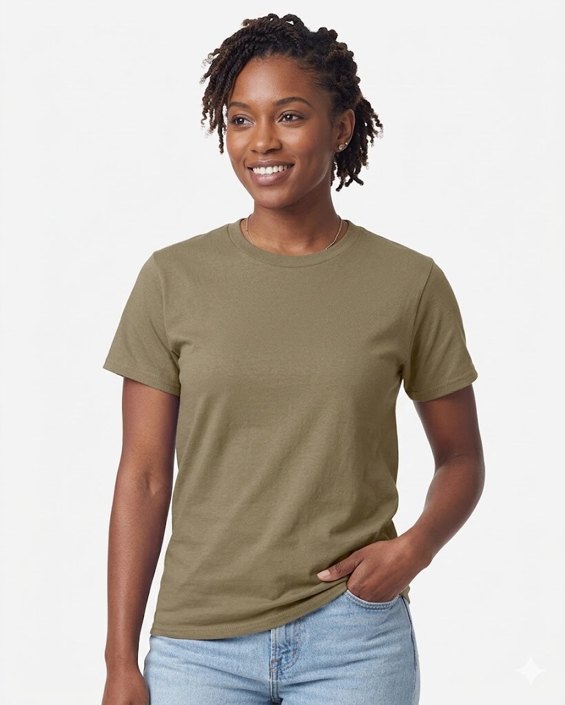 Ultra Cotton Crewneck Short Sleeve T-Shirt for Adult – Heavyweight Casual & DIY Craft Tee