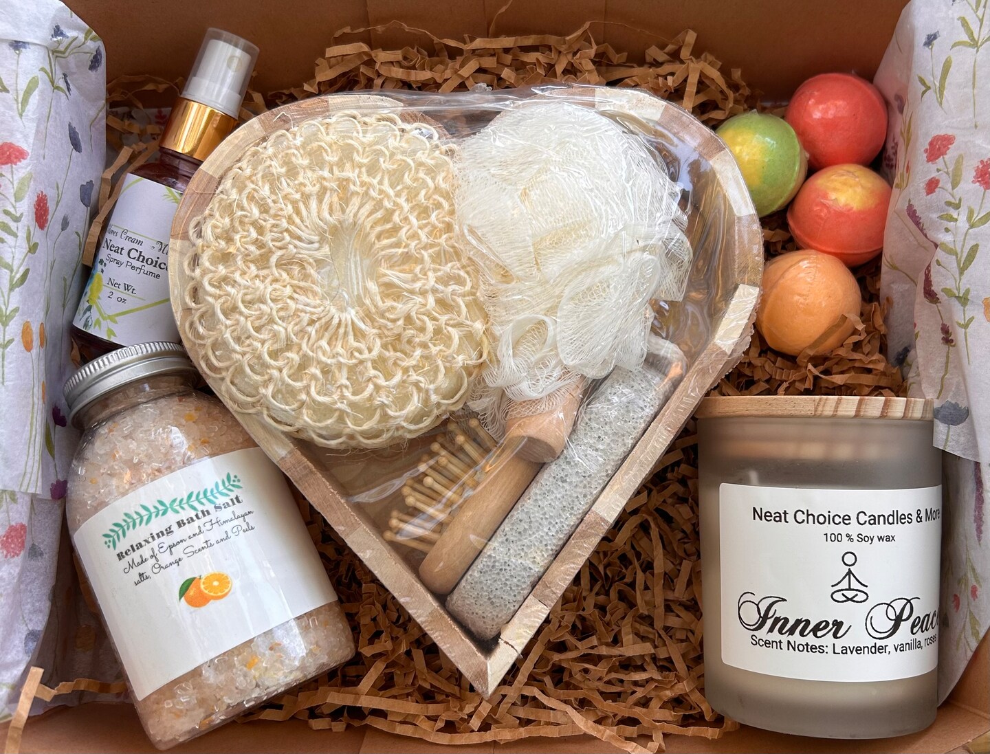 Express Powder Bath Salt　2こセット Spa Gift Box for Mom – Relaxation Gift Set, Natural Soy Candle