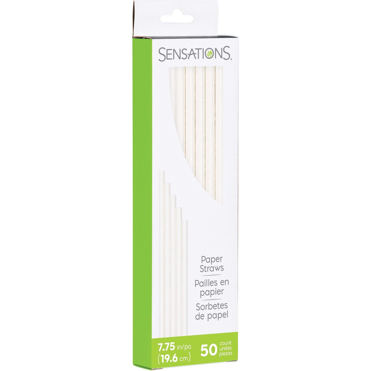 600 pc Bulk White 7.75&#x22; Paper Straws