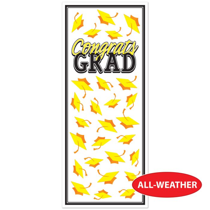 12 Pack Beistle Yellow Congrats Grad Door Cover