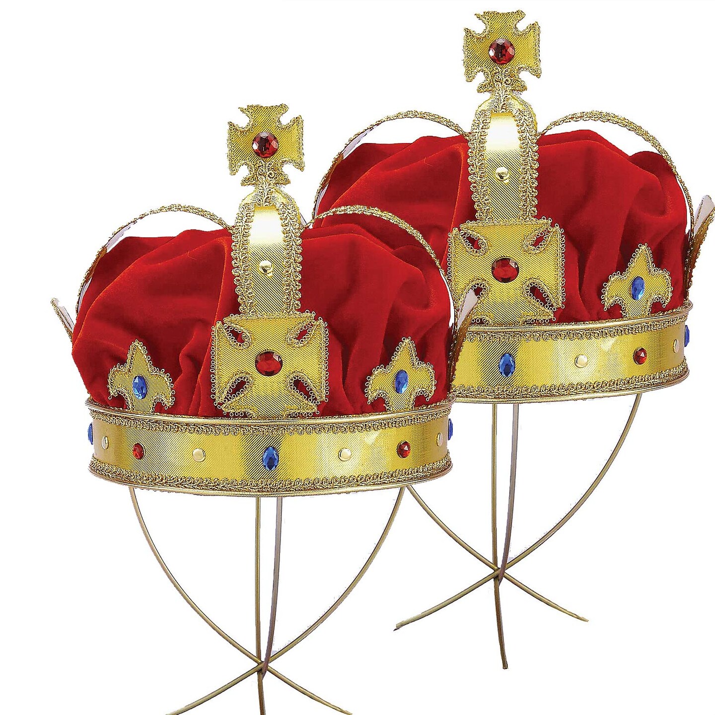 Regal King Crown with Gold and Jewel Accents