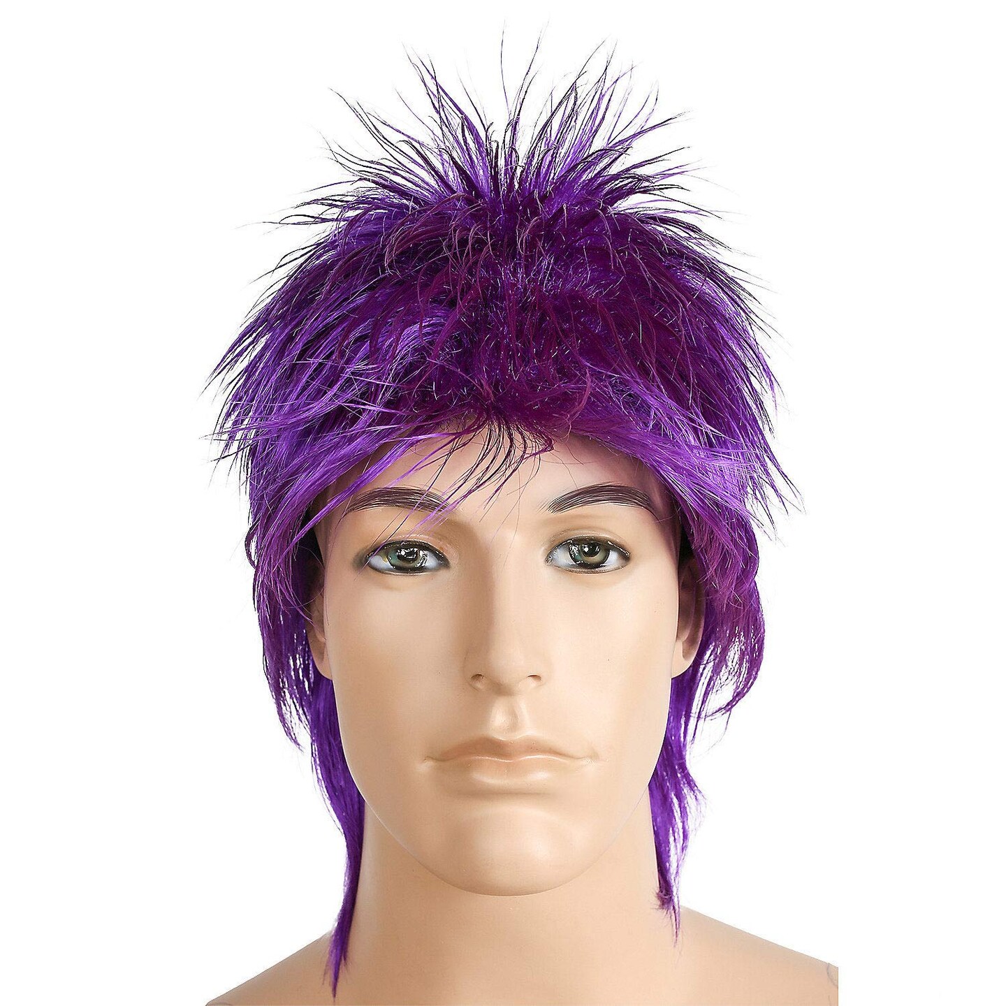 Rod Dark Purple Punk Style Wig with Shag Back