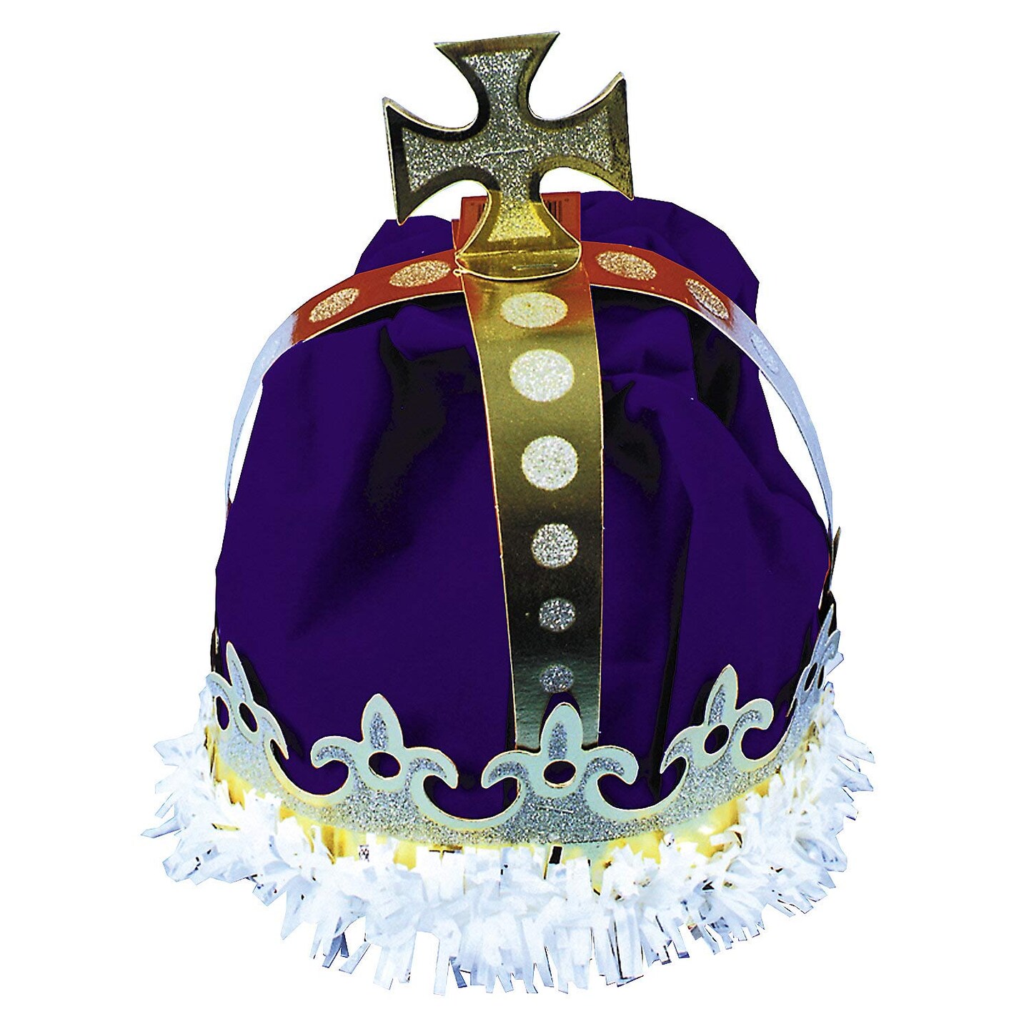 Blue Paper Crown with Gold Foil Trim