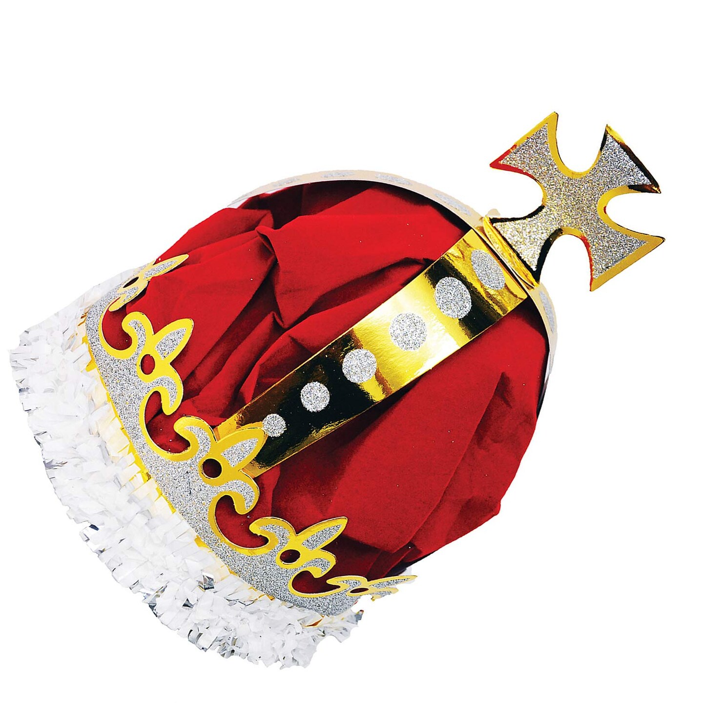 Royal Queen Crown with Glitter and Fringe Detail