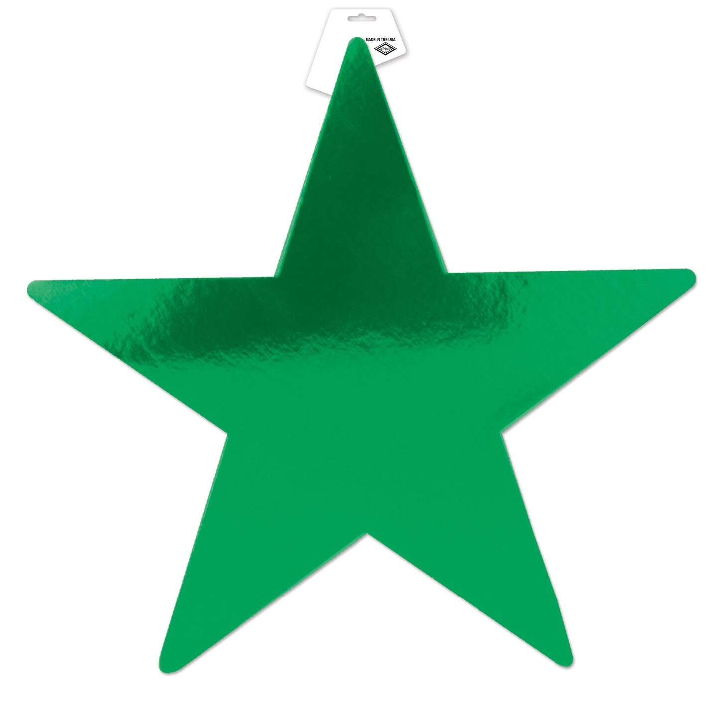 72 Pack Beistle 5&#x22; Party Foil Star Cutout- Green