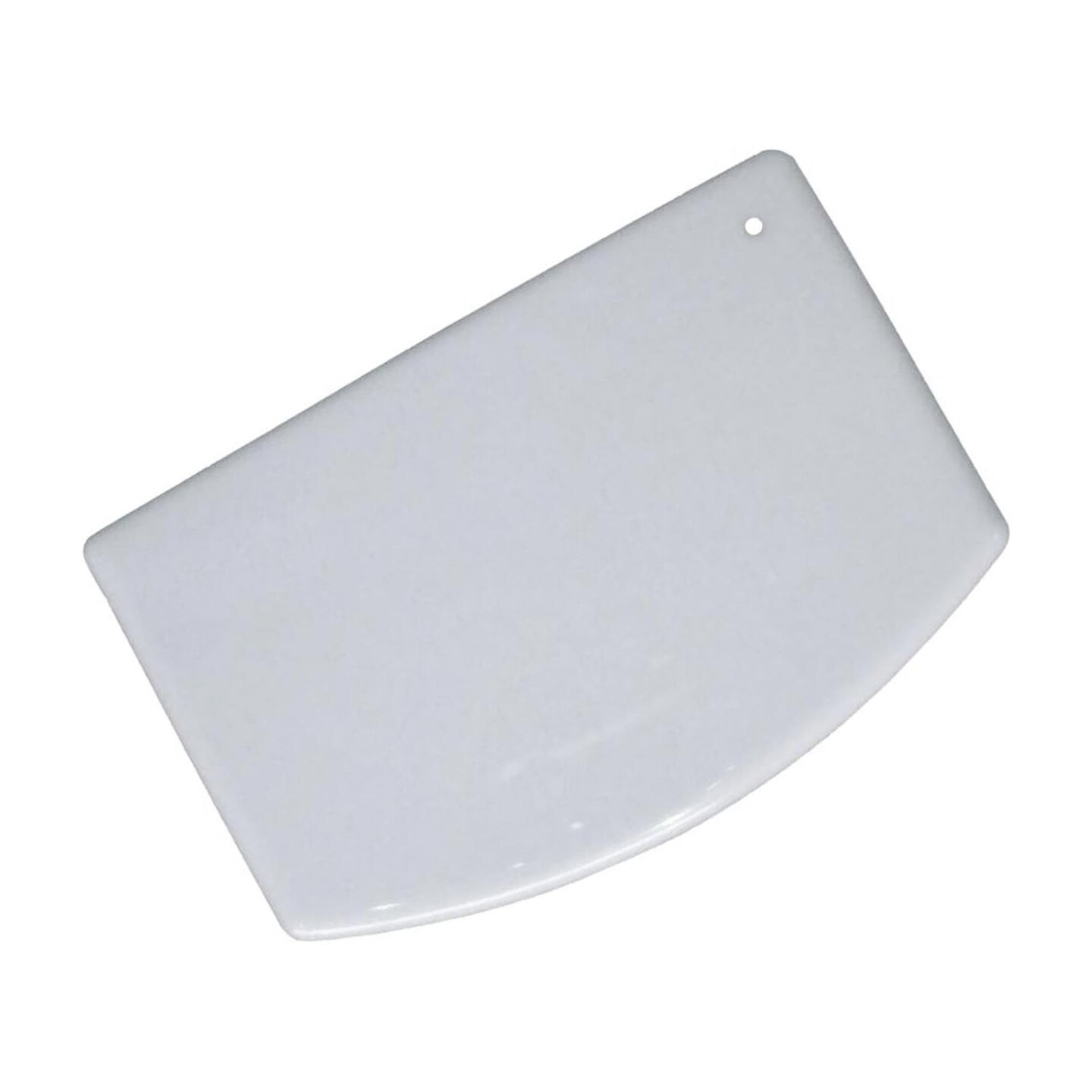 White Plastic Bowl Scraper for Effortless Baking