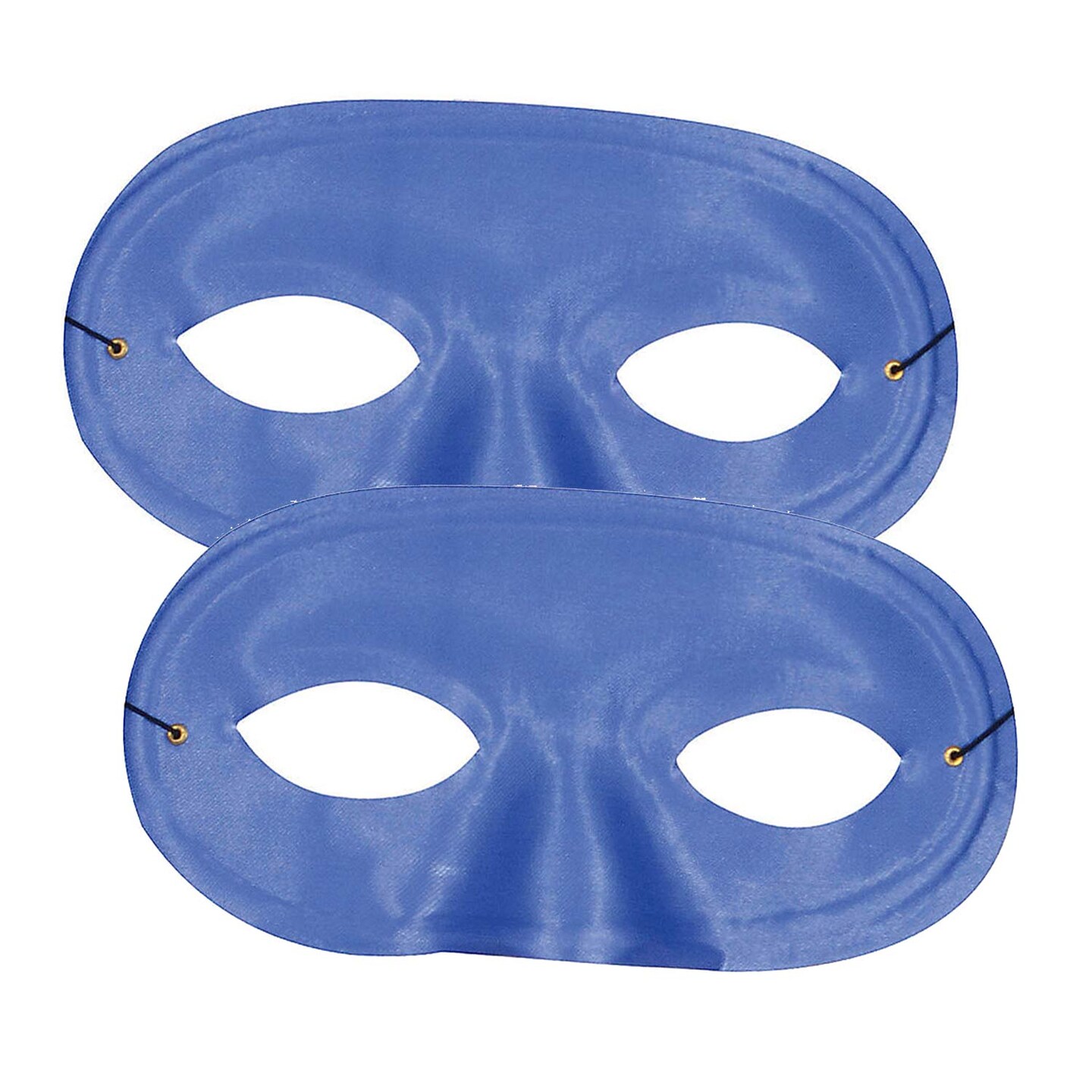 Half Domino Blue Mask Satin with Elastic Band