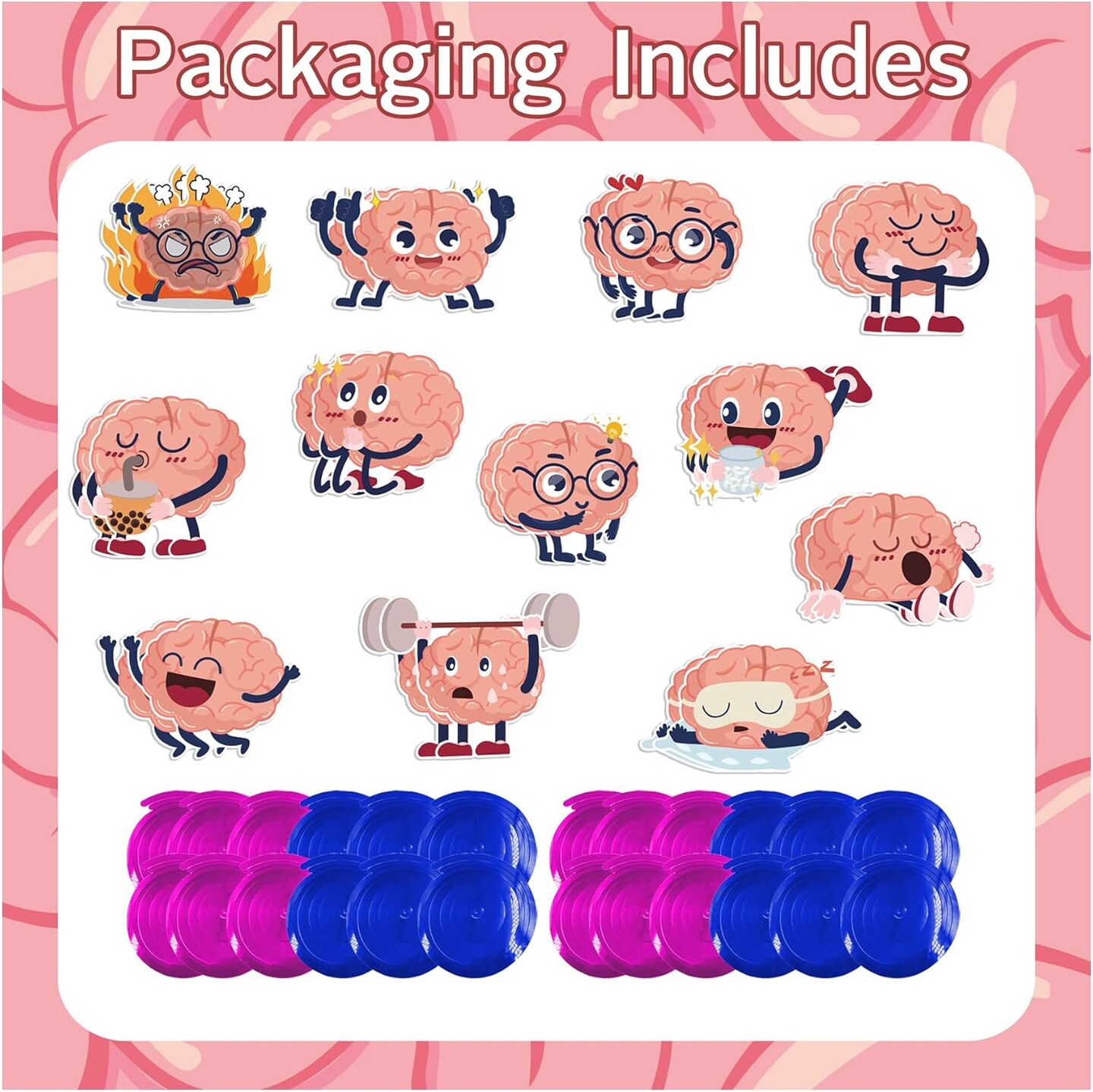 24 Pieces Brain Hanging Swirls Party Decorations