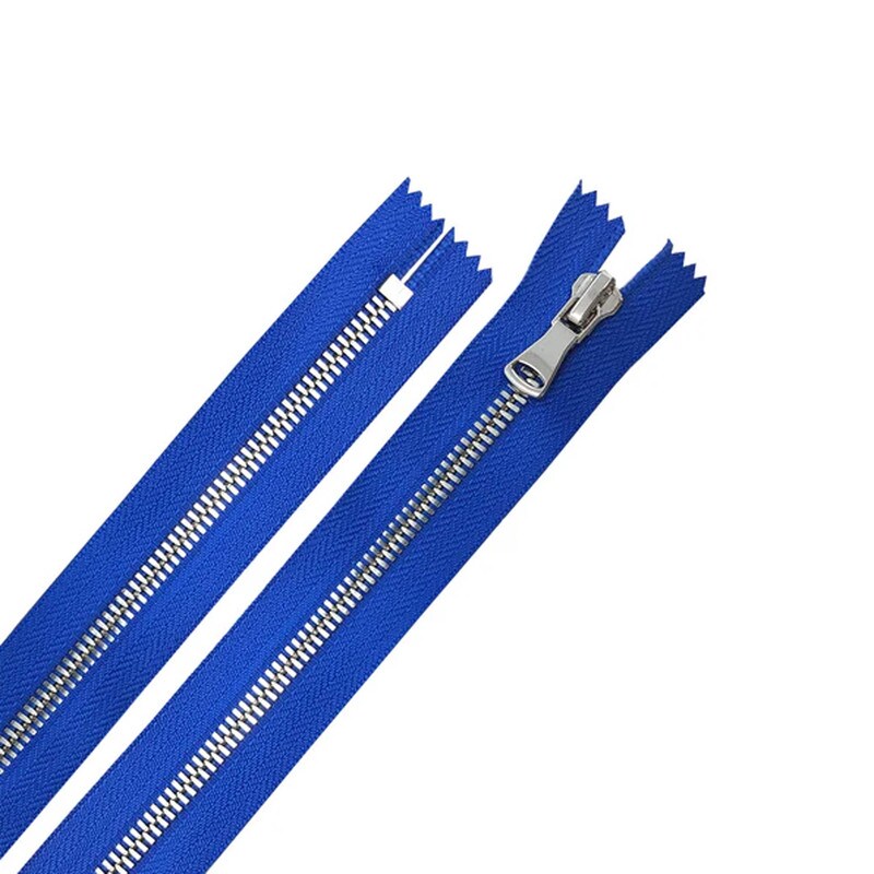 5MM One Way Closed Bottom Zipper Royal Tape Nickel Teeth 7–20 Inche
