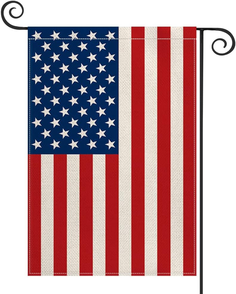 4th of July Patriotic Memorial Day Garden Flag 12x18 Inch