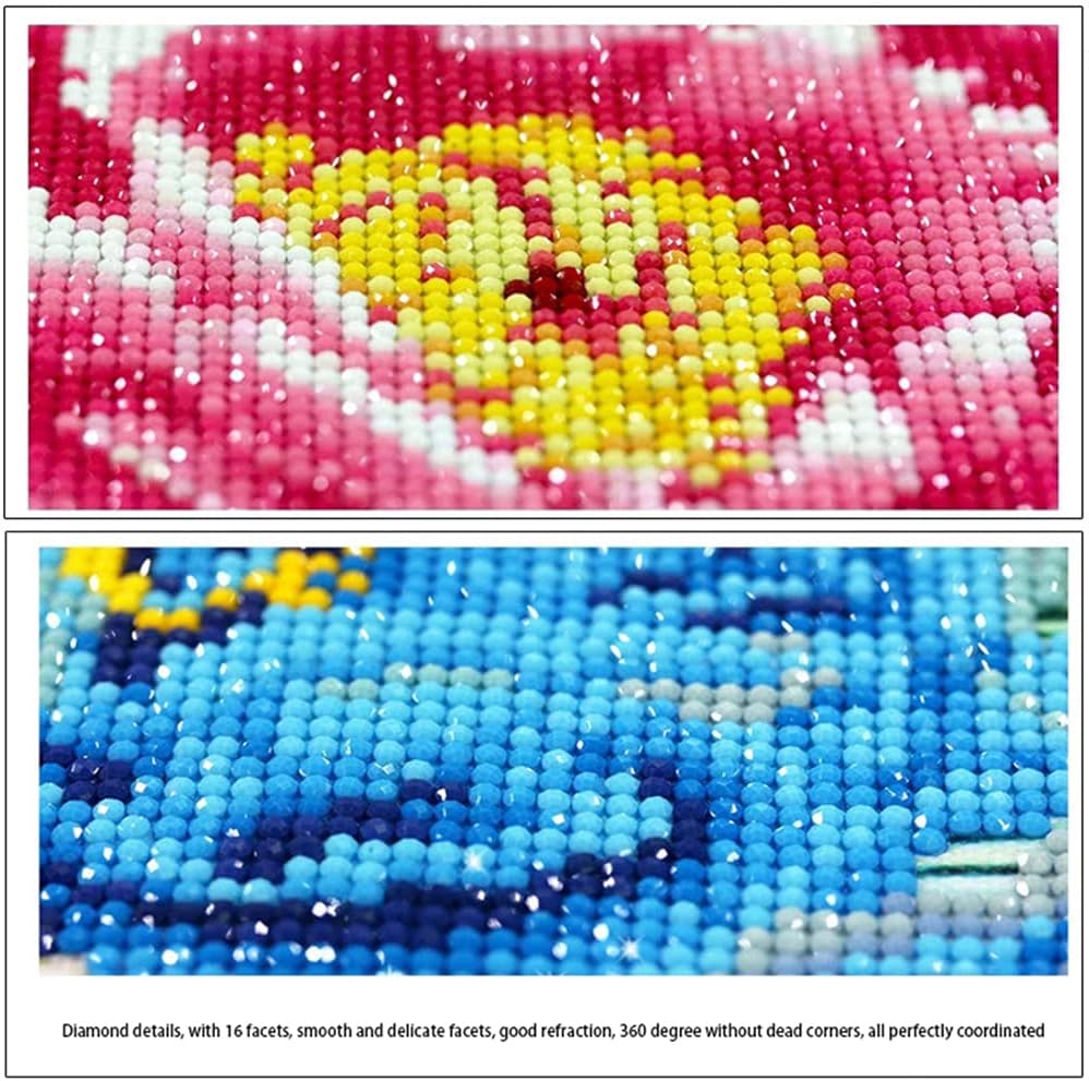 5D Diamond Painting Kit,Full Drill Diamond Painting with Round Diamond Painting kit Scenery Gem Painting for Home Decoration 4Pack