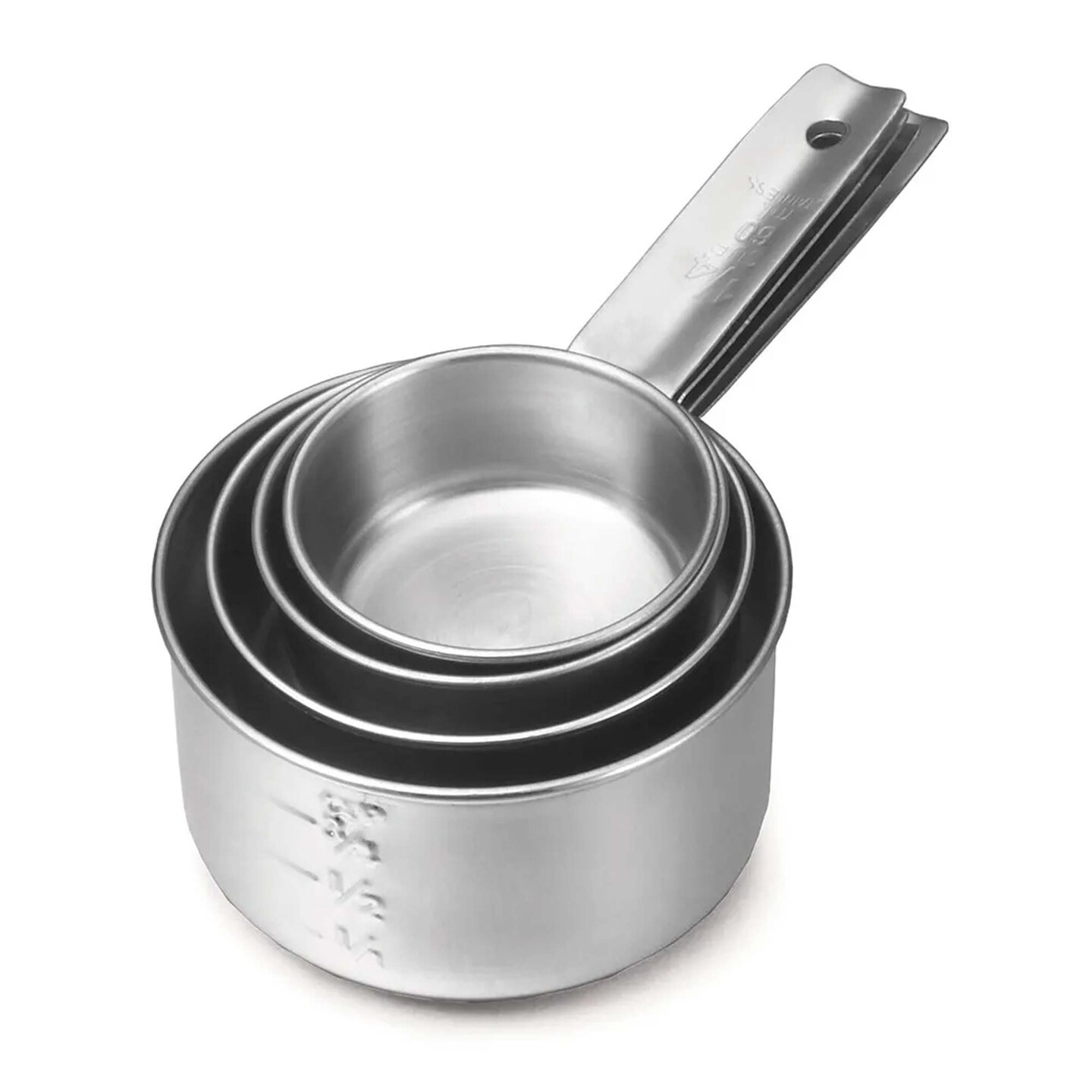 4 Piece Measuring Cup Set Stainless Steel Standard Weight | Michaels