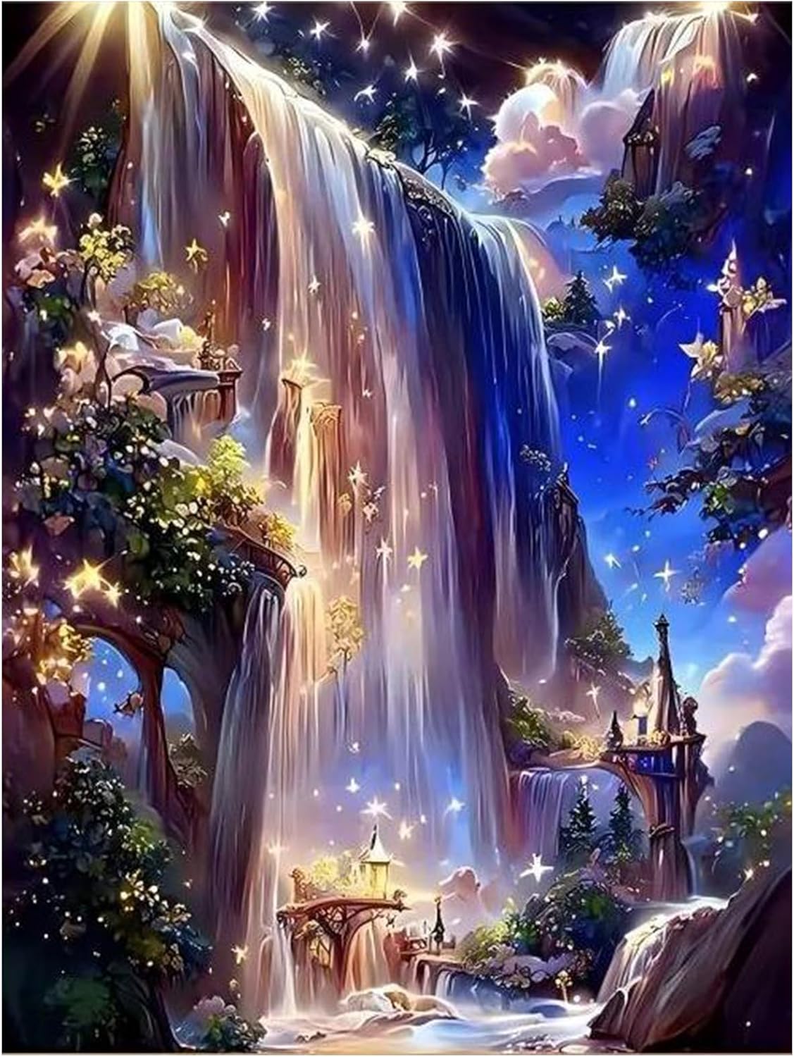 Waterfall Diamond Painting Kits, Waterfall Diamond Art Kits for Adults, DIY 5D Diamond Painting for Adults,Diamond Art Kits