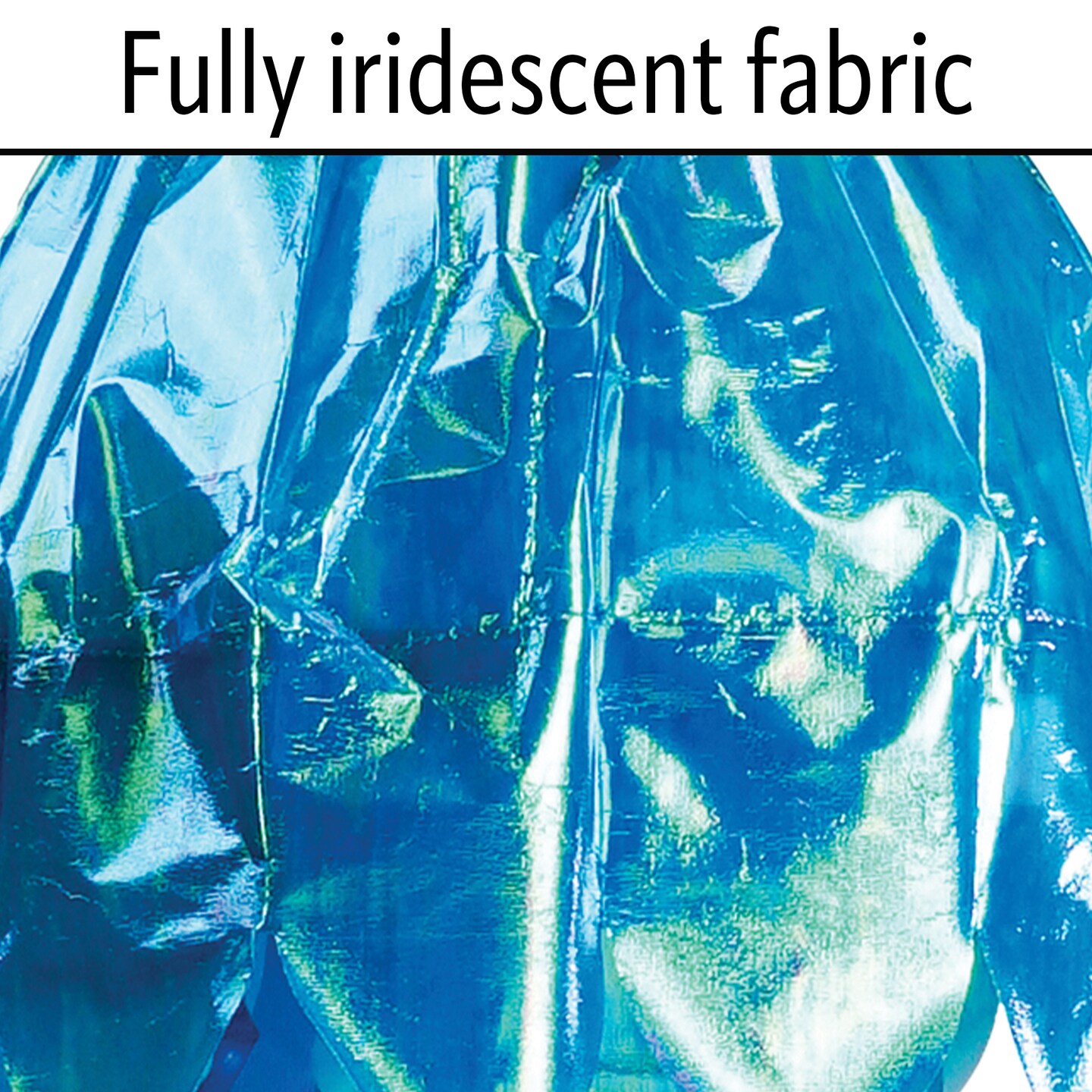 In the Breeze 5259 &#x2014; 50-inch Blue Iridescent Jellyfish 3D Windsock &#x2014; Simmering Windsock with Inflatable Head and Free-Flowing Tentacles