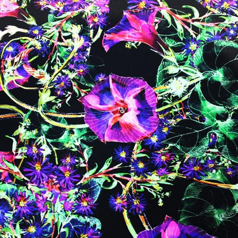 Digital Blooms Printed Spandex