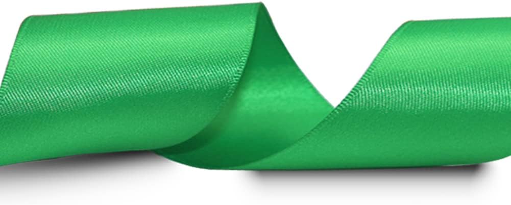 Green Double Face Satin Ribbon 1-1/2&#x22; X 50 Yards, Ribbons Perfect for Crafts, Christmas Gift Wrapping, Bow Making and More