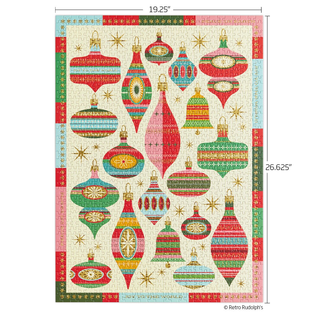 Vintage Ornaments 1000 Piece Holiday Jigsaw Puzzle