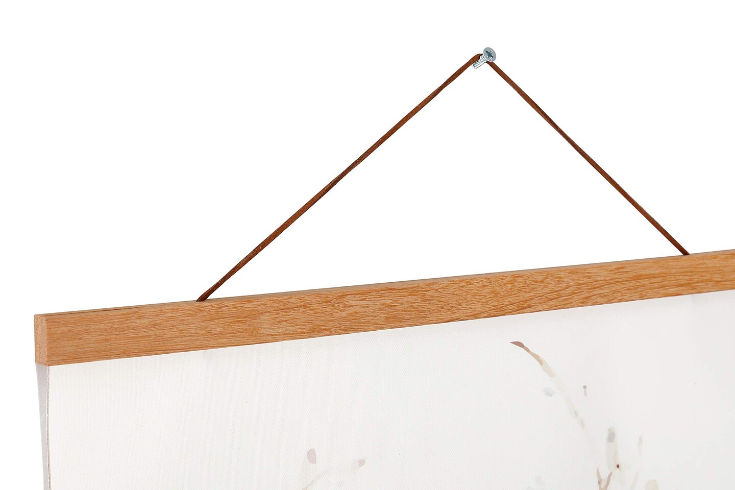 Magnetic Poster Hanger Frame, Light Wood Wooden Magnet Canvas Artwork Print Poster Hangers for 10x14 10x16 10x20 Frames Hanging Kit (Teak Wood, 10&#x22;)