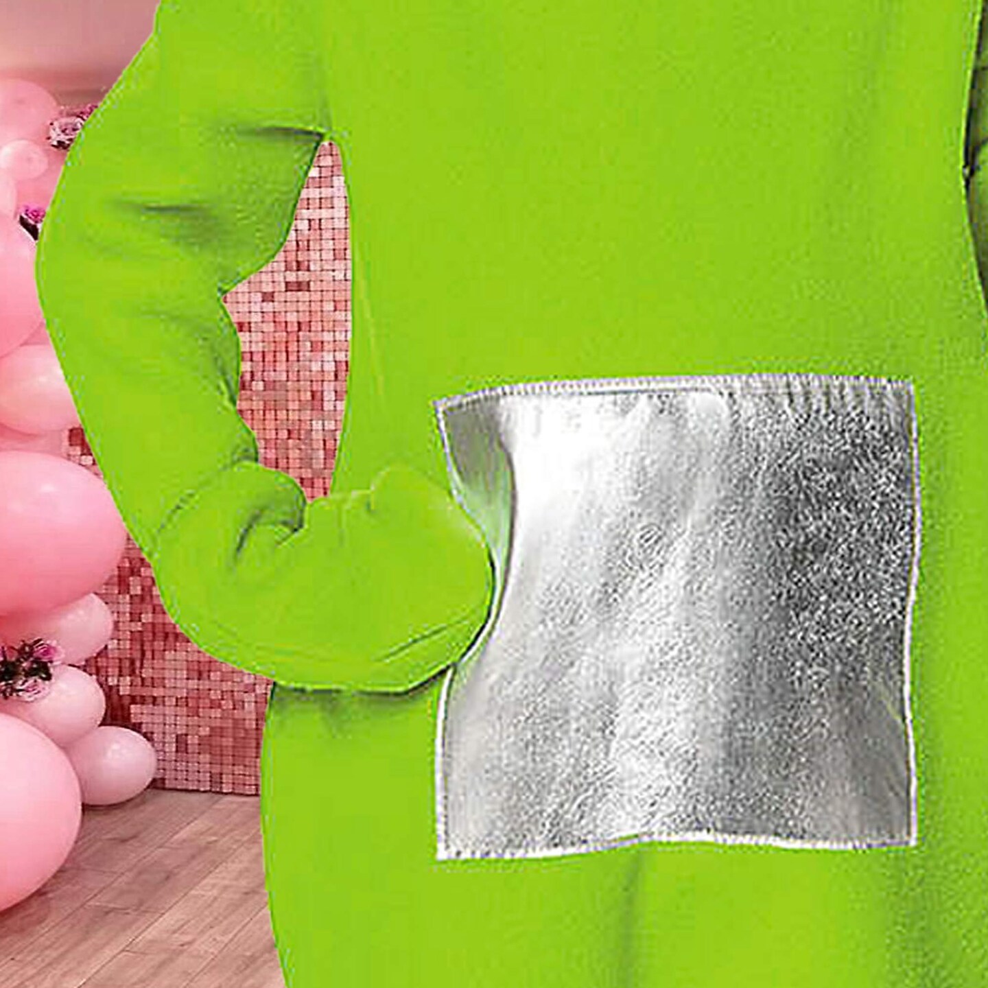 Toddler Teletubbies Green Dipsy Costume Polyester Outfit with Hood &#x26; Mittens