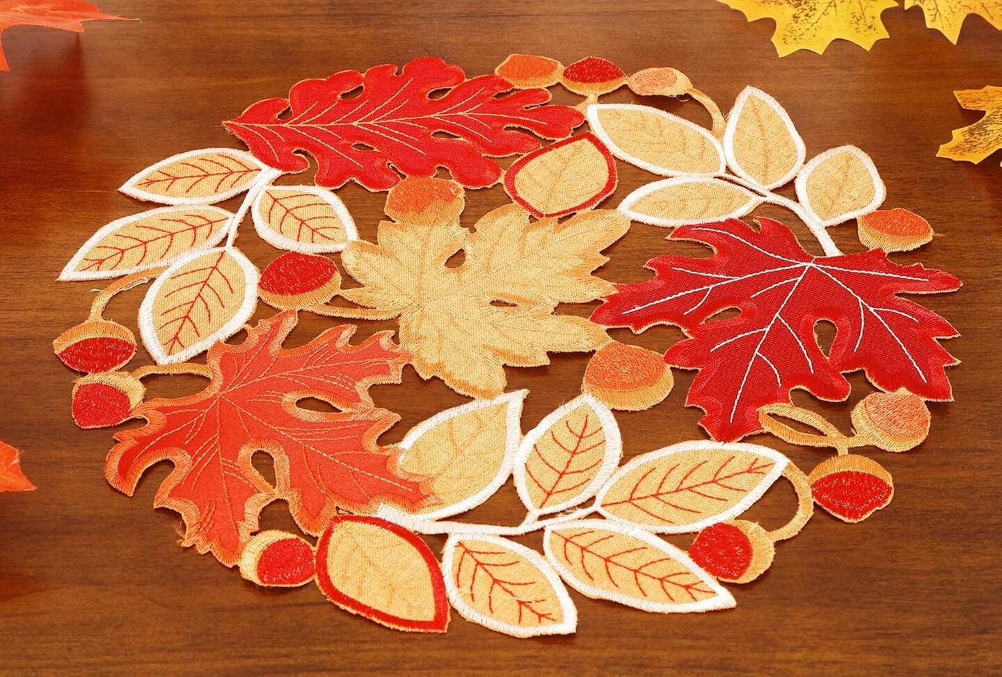 Fall Placemats Set(Orange Red)