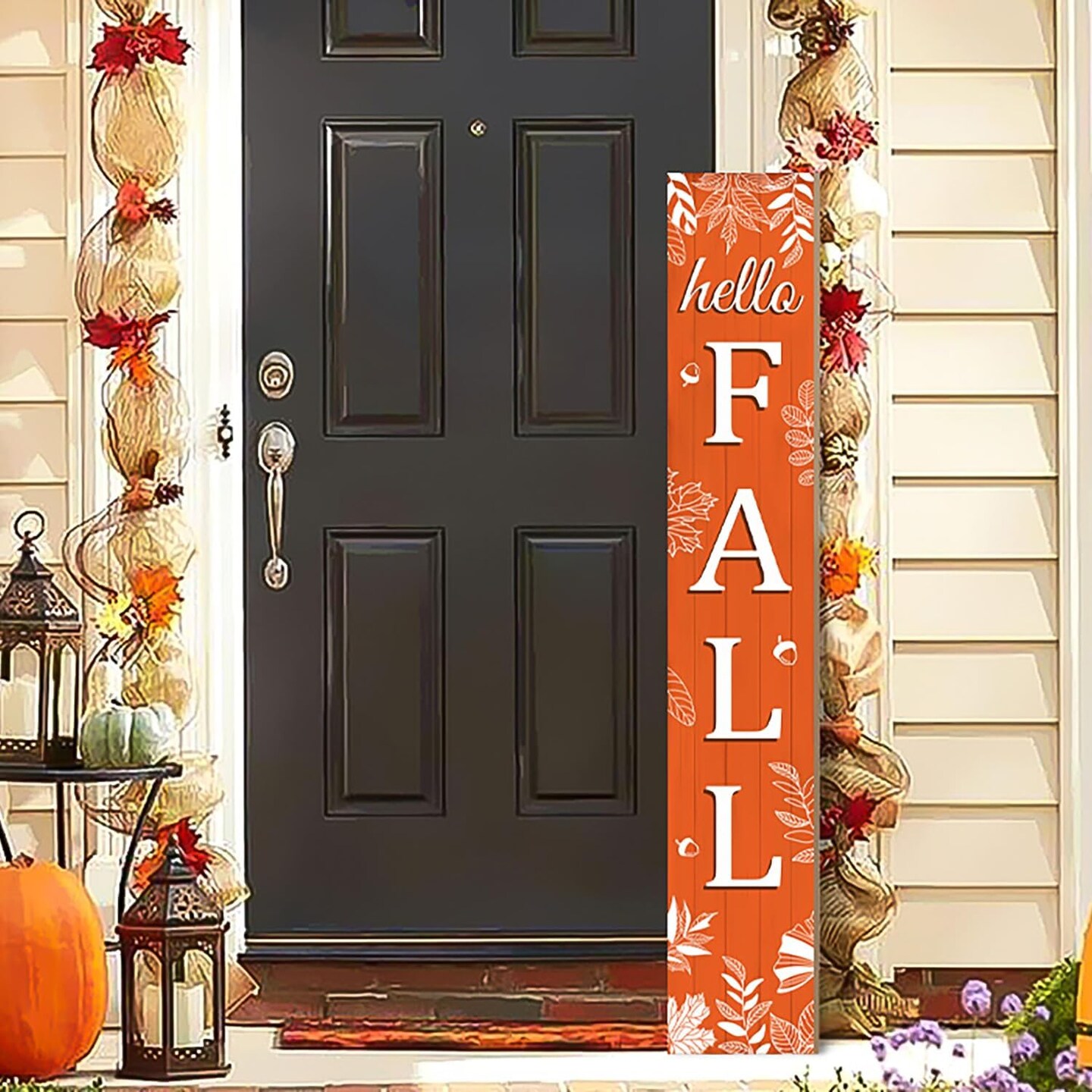 Fall Wooden Porch Sign 47(White)