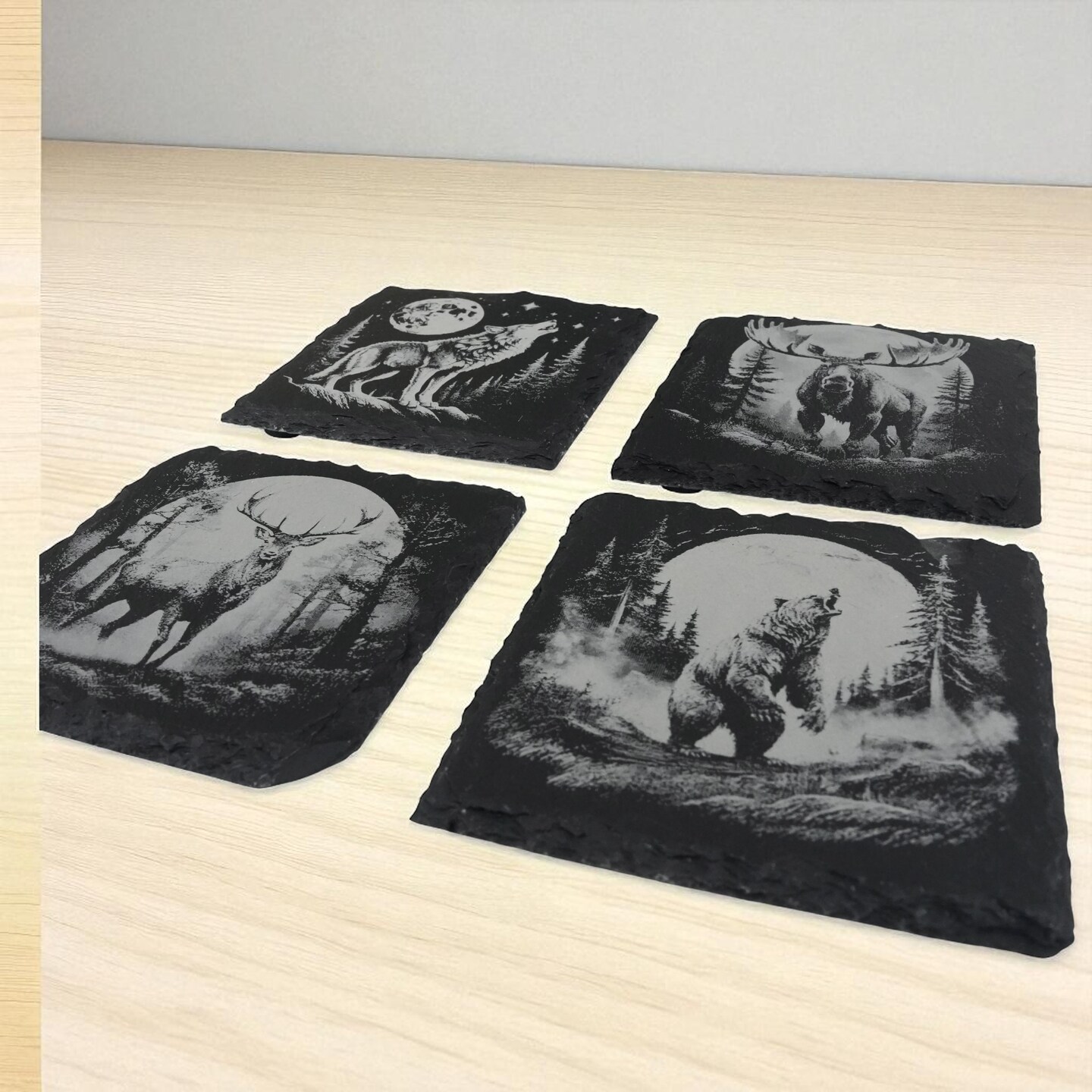 Coaster - Slate - Woods at Night - SET of 4