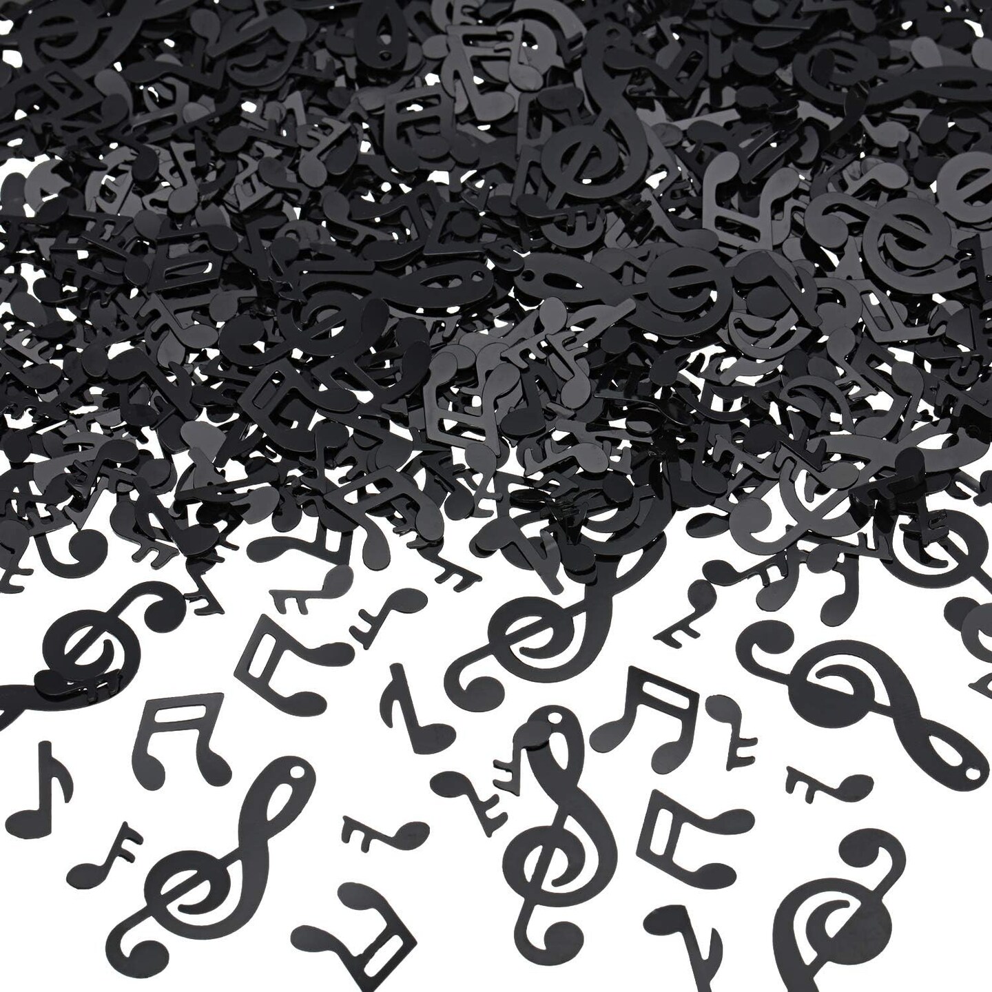 5000 Pcs Music Notes Confetti Mini Music Party Decorations Musical Table Confetti Black Silhouette Cutouts Stickers for Disco Party Recital Reception Birthday Baby Shower Decor
