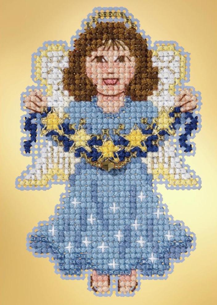 DIY Mill Hill Celestial Angel Winter Glass Bead Cross Stitch Magnet Ornament Kit