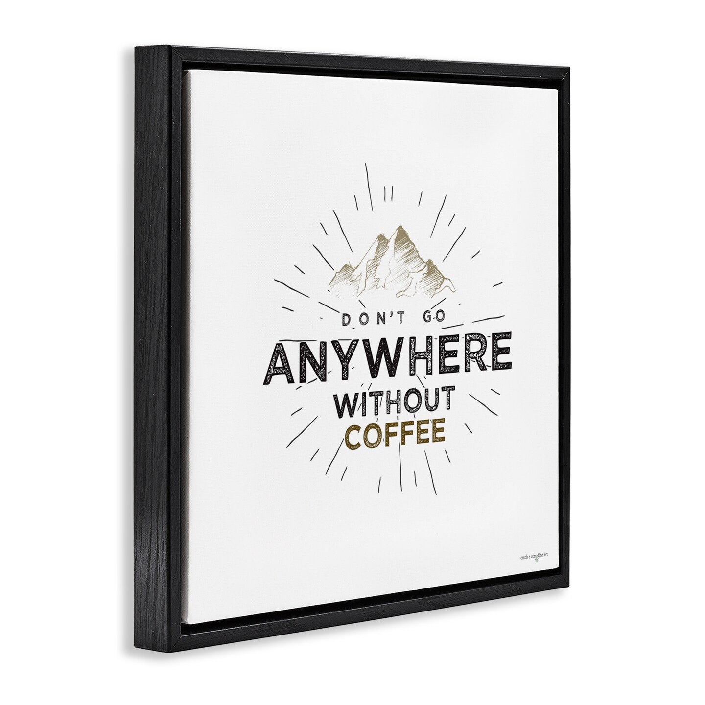 Stupell Industries Don't Go Without Coffee Floating Frame, design by Seven Trees Design