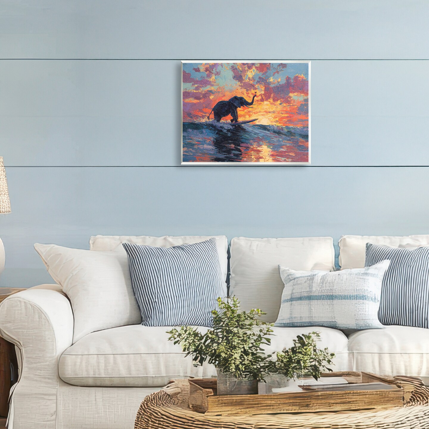 Stupell Industries Sunset Surf Elephant Wall Plaque, design by Ziwei Li