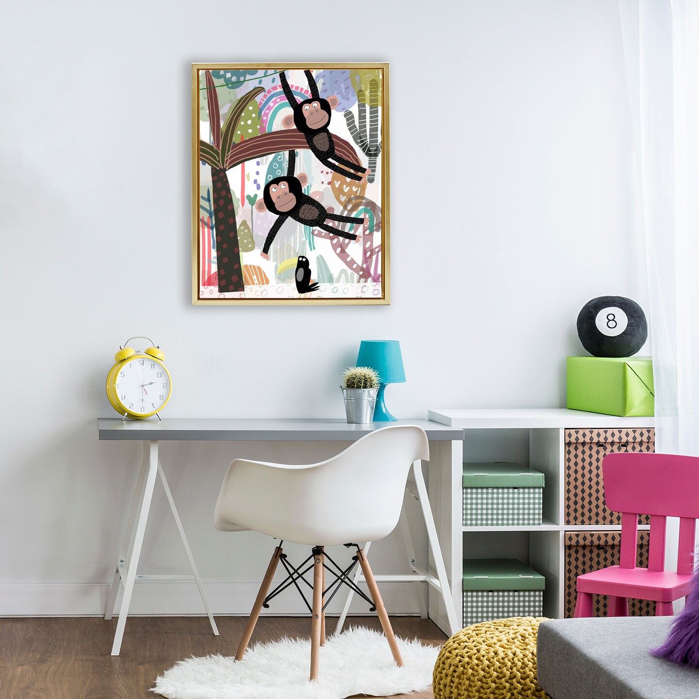 Stupell Industries Exotic Monkey & Toucan Floating Frame, design by Carla Daly