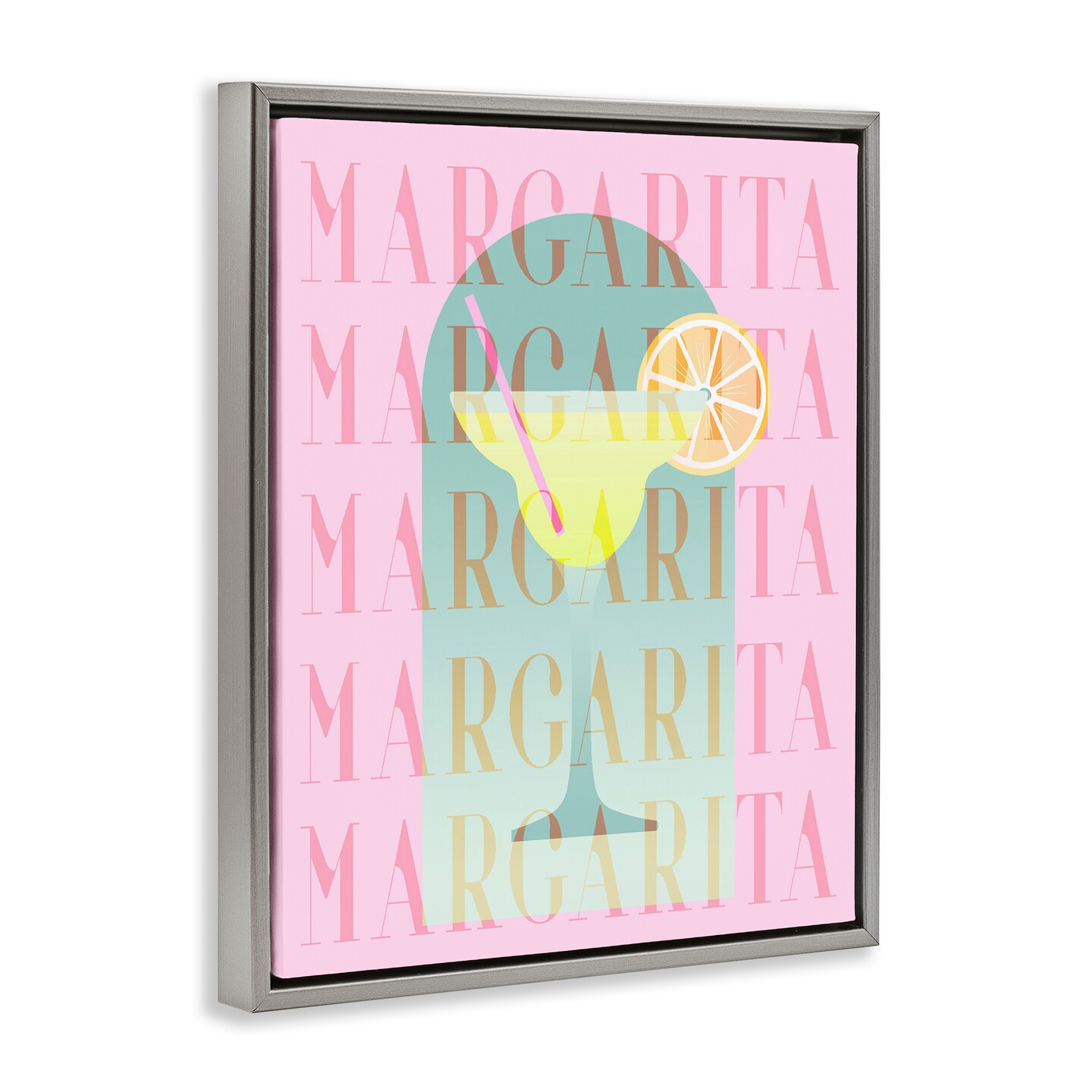 Stupell Industries Retro Pastel Margarita Floating Frame, design by Lil' Rue
