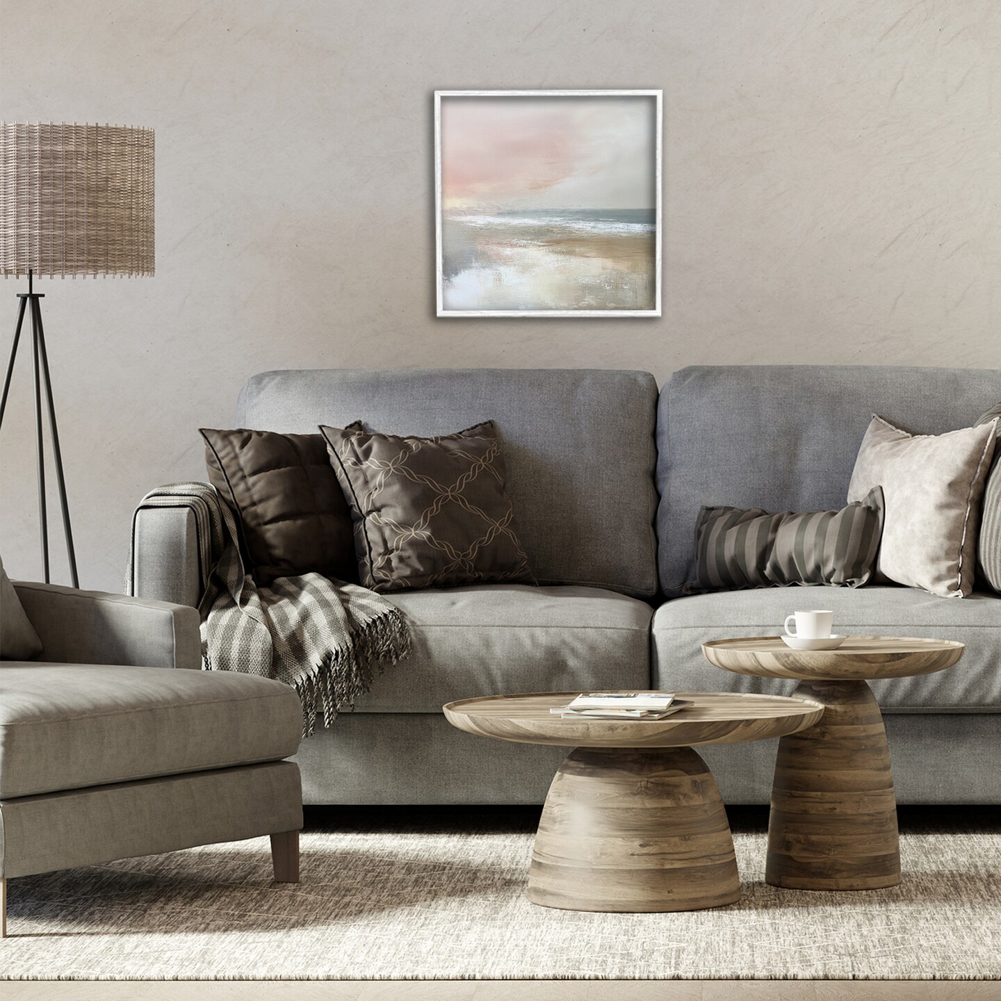 Stupell Industries Muted Landscape Marsh Waters Framed Giclee, design by Petal Prints Design