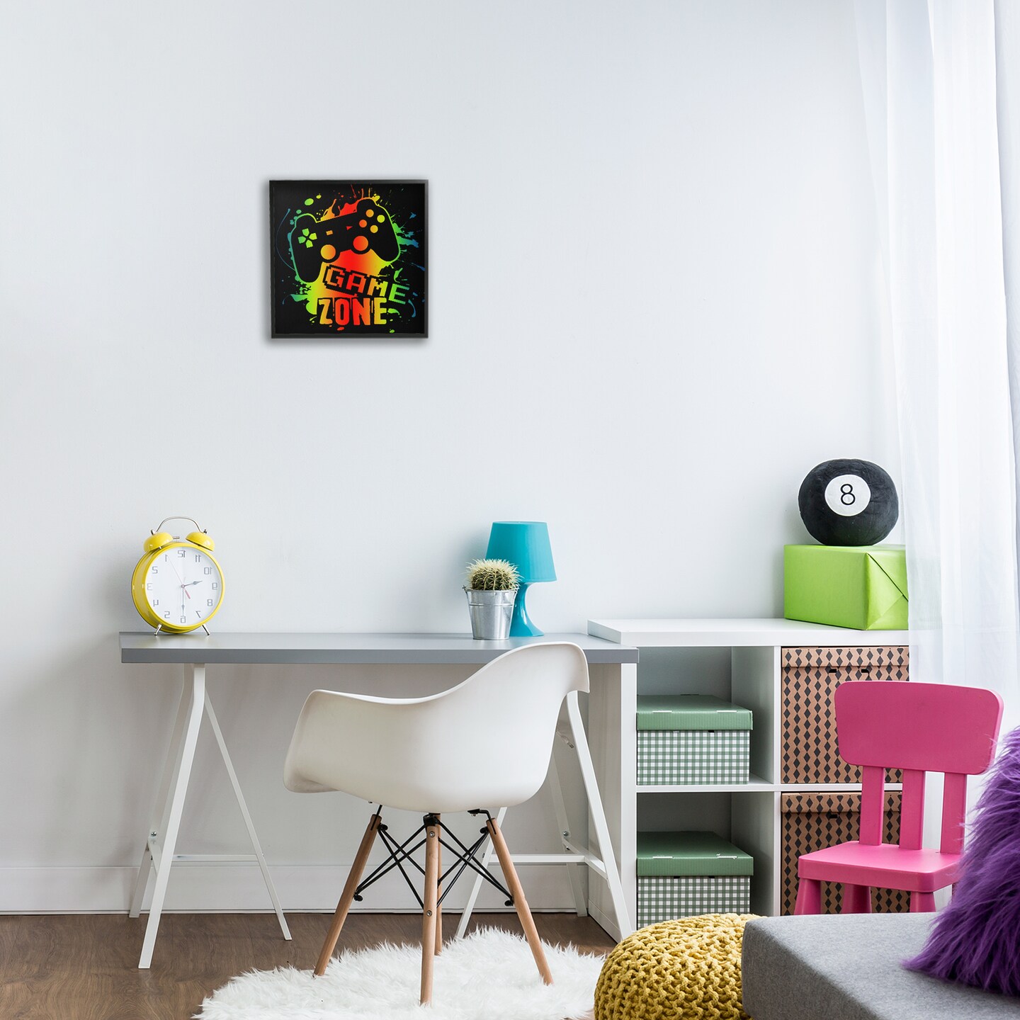Stupell Industries Gradient Gaming Zone Framed Giclee, design by Marcus Prime