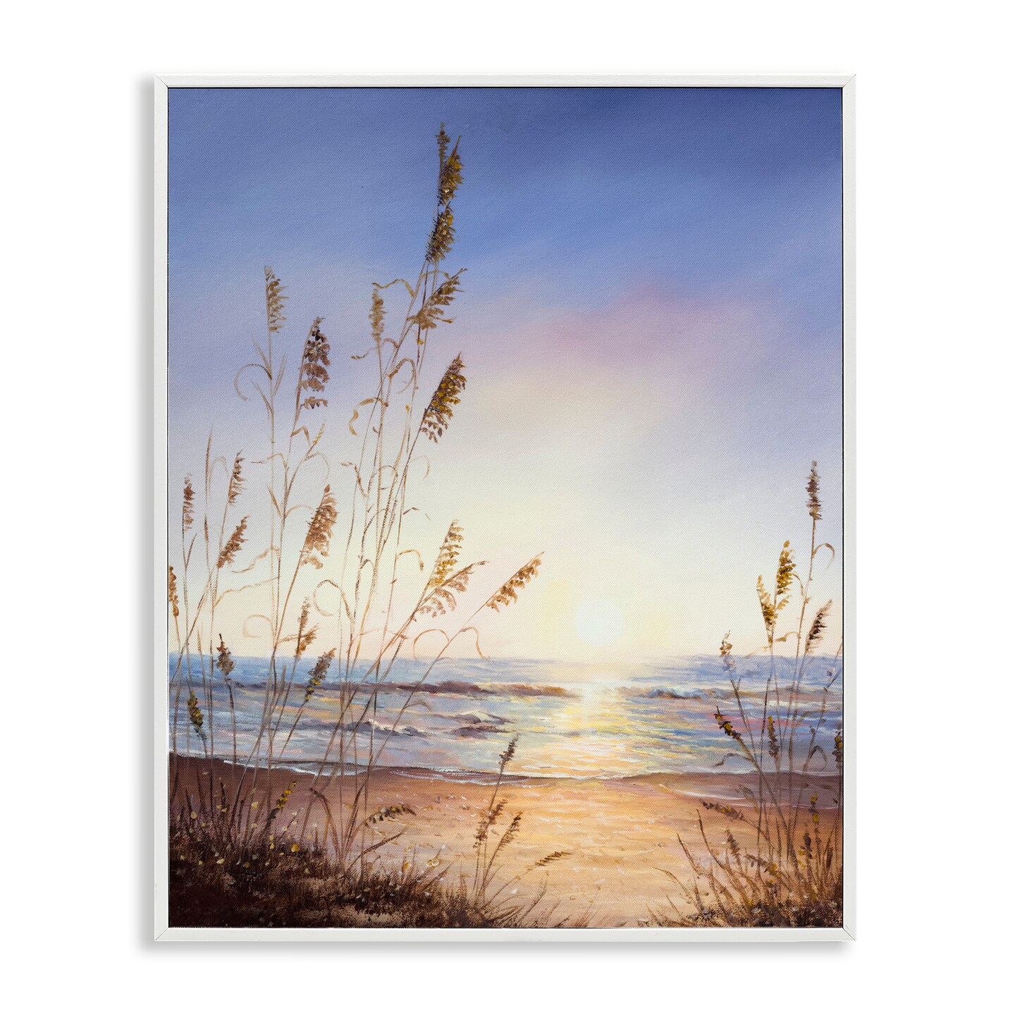 Stupell Industries Seascape with Sunlit Grasses Framed Giclee, design by Michelle Faber