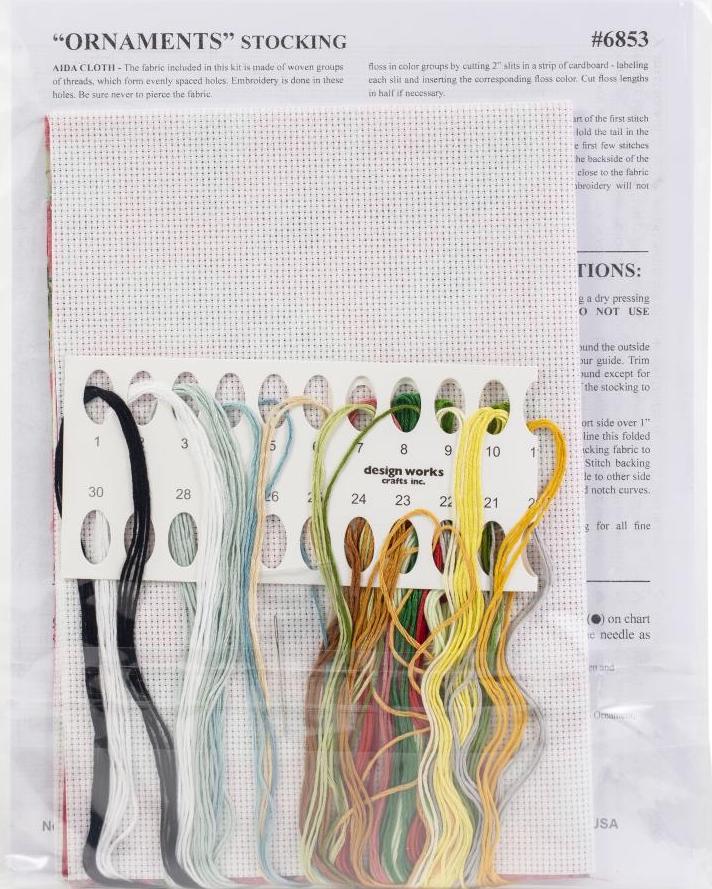 DIY Design Works Ornaments Christmas Counted Cross Stitch Stocking Kit 6853