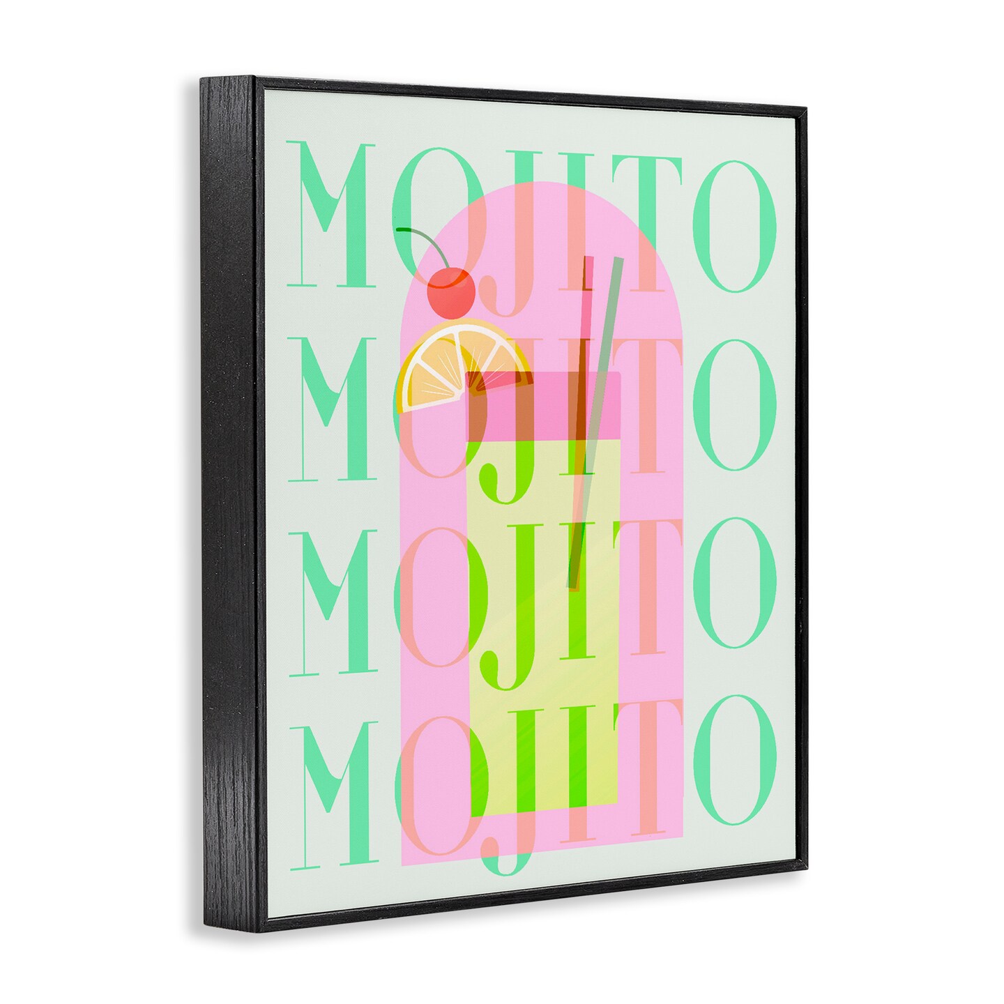 Stupell Industries Retro Pastel Mojito Framed Giclee, design by Lil' Rue