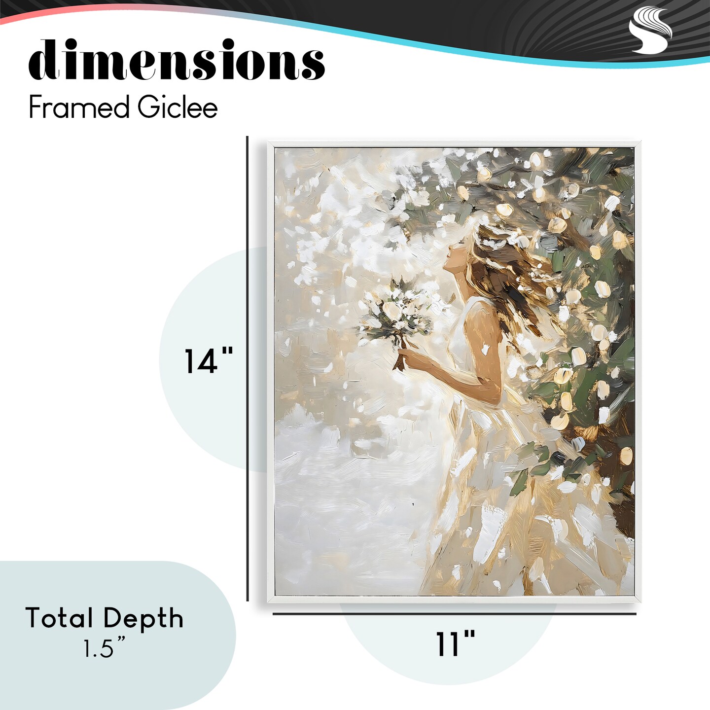 Stupell Industries Soft White Snow Flurry Framed Giclee, design by LSR Design Studio