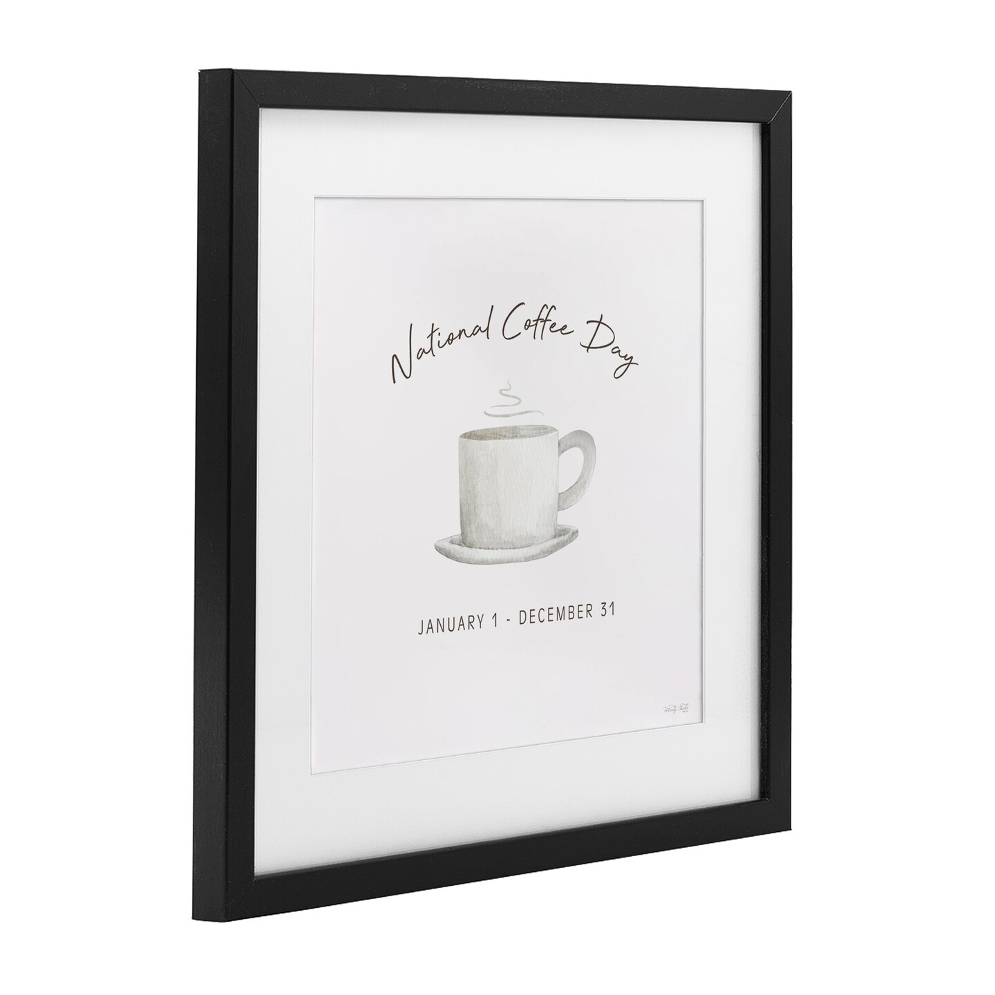 Stupell Industries Everyday National Coffee Day Framed Print Under Glass, design by Cindy Jacobs