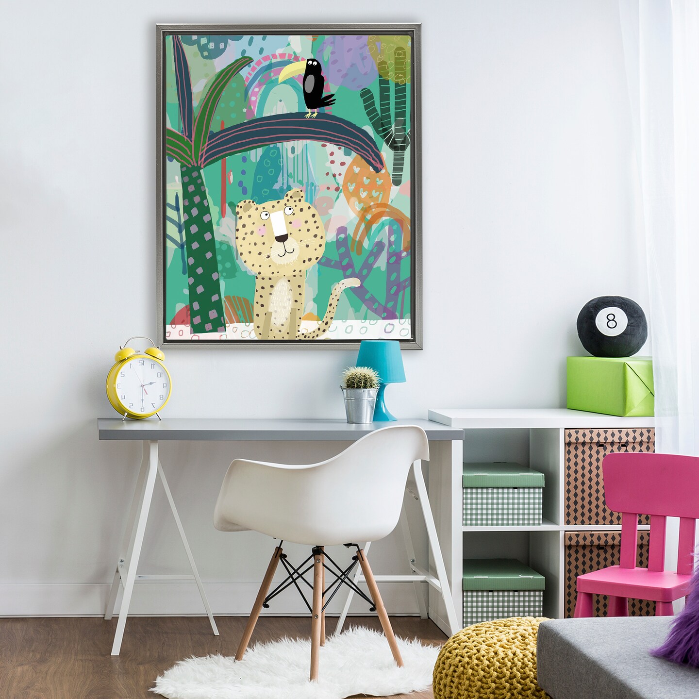 Stupell Industries Jungle Cheetah & Toucan Floating Frame, design by Carla Daly