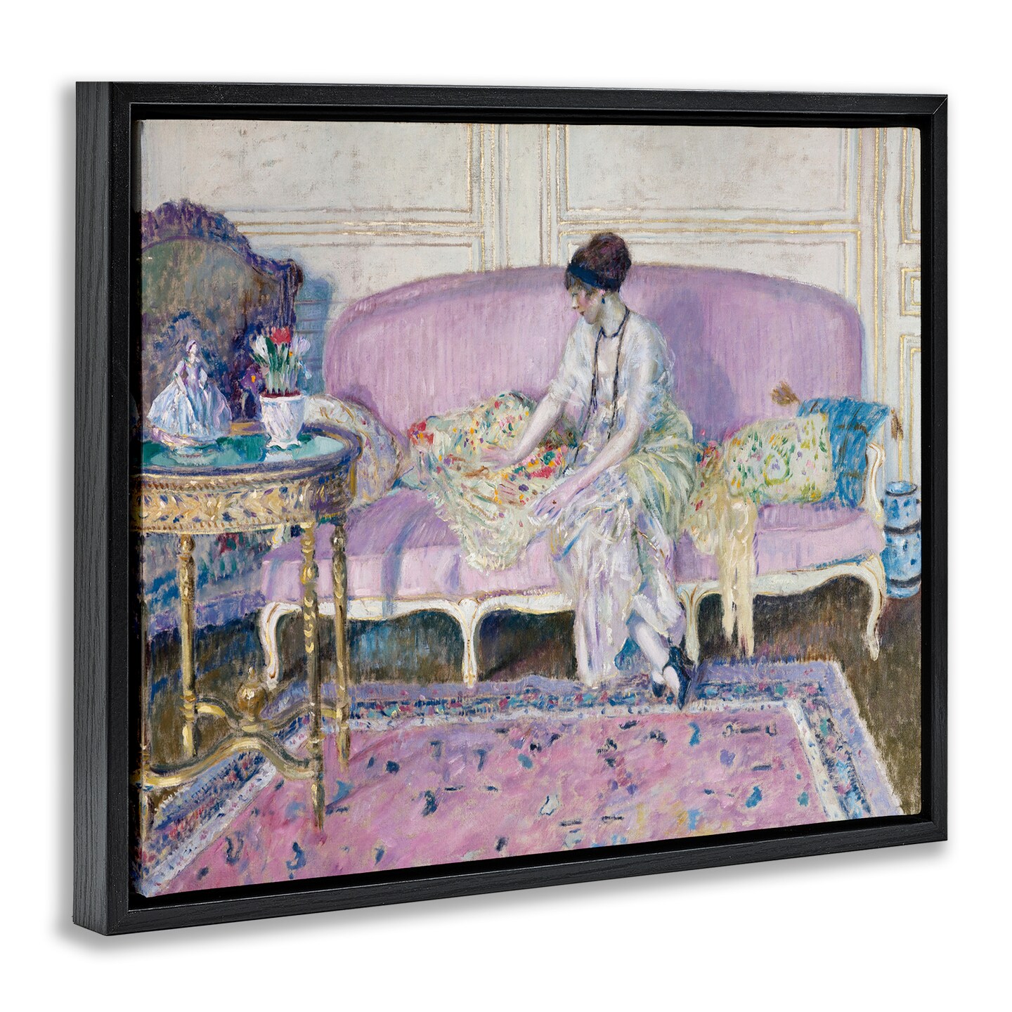 Stupell Industries Woman Seated on Sofa Floating Frame, design by Wild Apple Portfolio