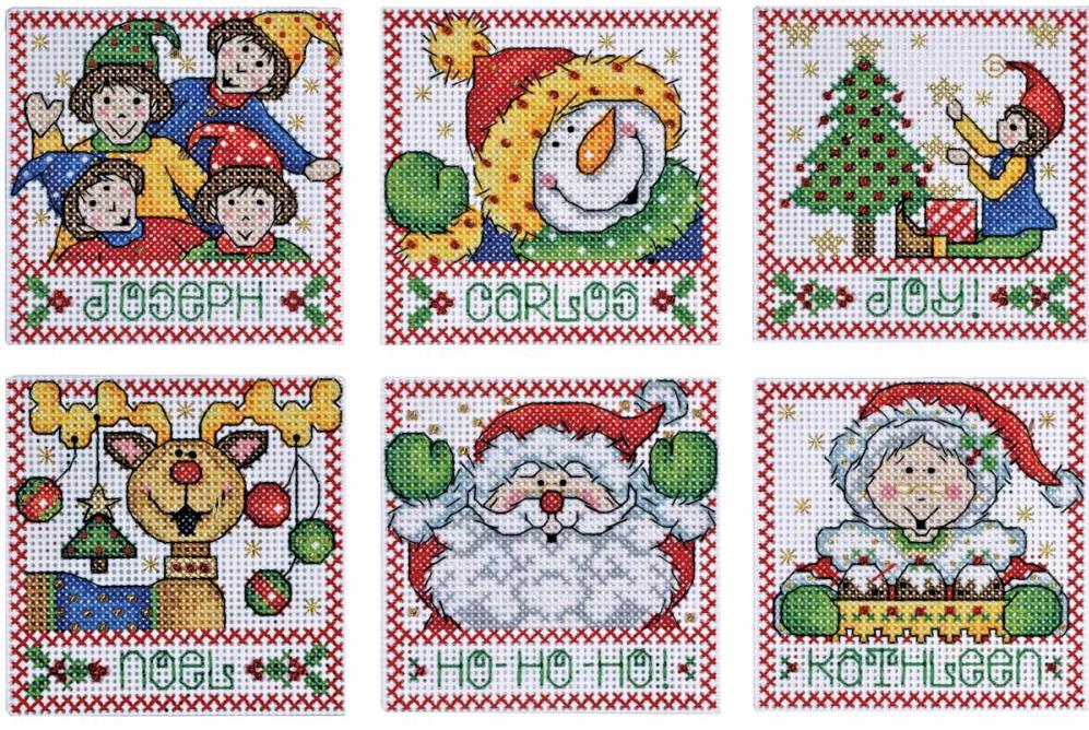 DIY Design Works Holiday Tags Christmas Plastic Canvas Ornament Kit 1691