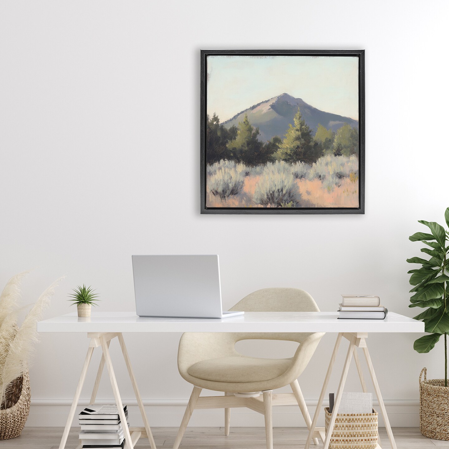 Stupell Industries Tucson Mountain Landscape Floating Frame, design by Petal Prints Design
