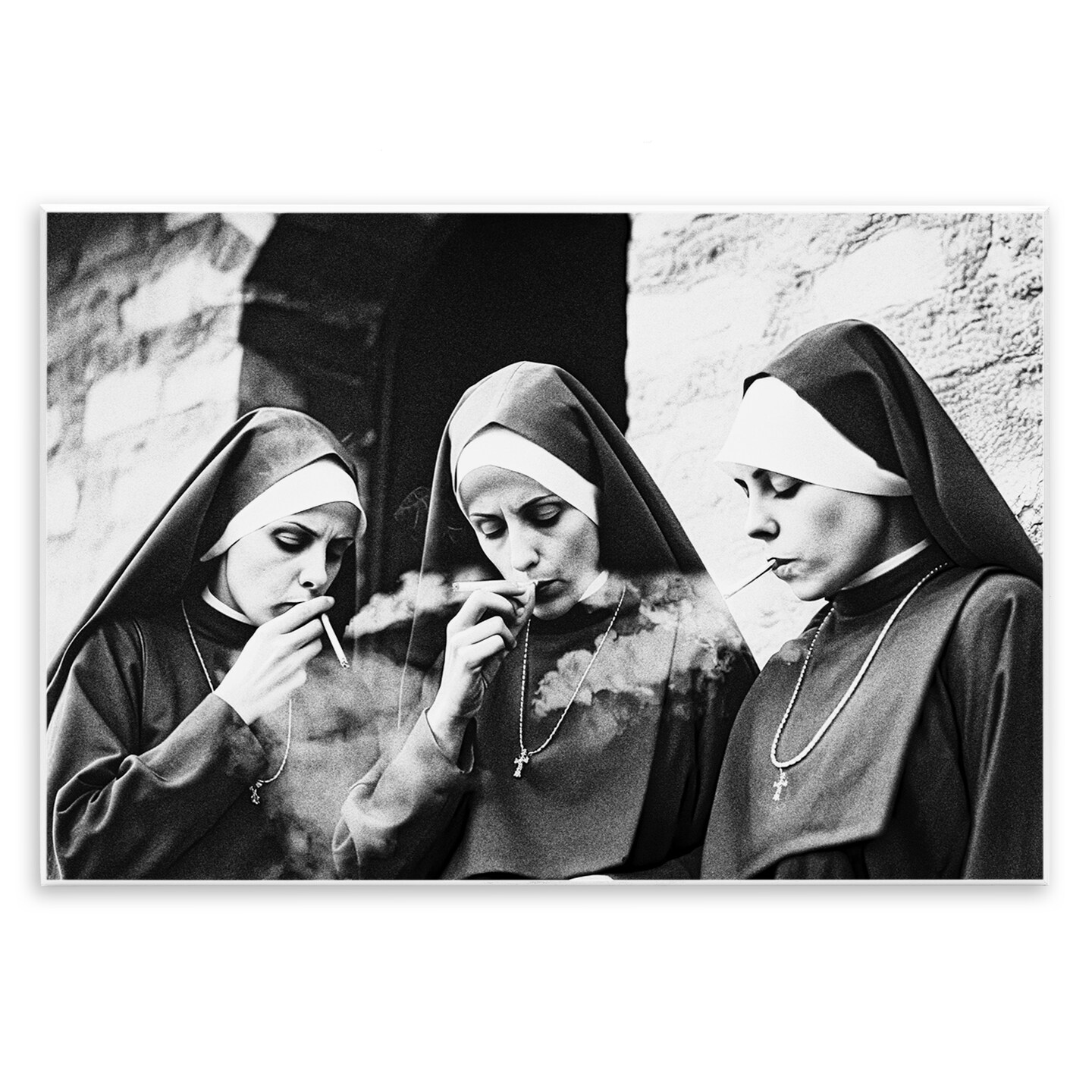 Stupell Industries Smoking Nuns Rebellion Wall Plaque, design by Decent Exposures