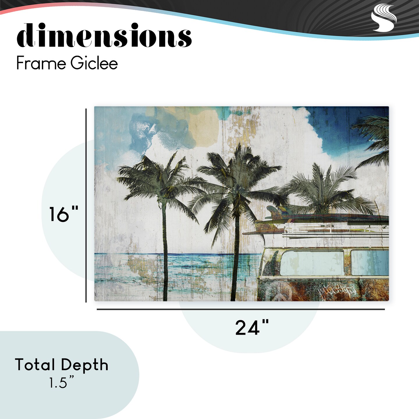 Stupell Industries Beach Day Retro Vacation Canvas, design by Sasha