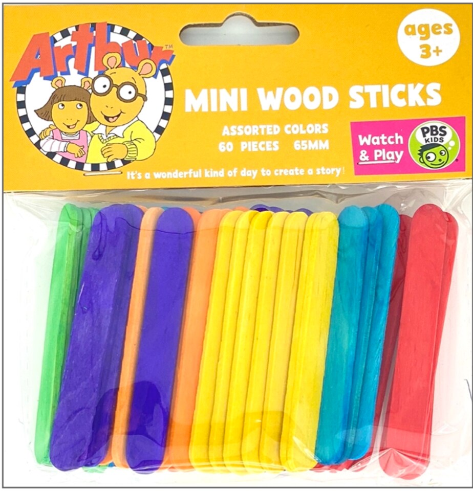 Junior Craft Sticks 2-1/2" – 120 Pack, Small Wood Sticks for Kids Crafts, STEM Projects & Classroom Activities