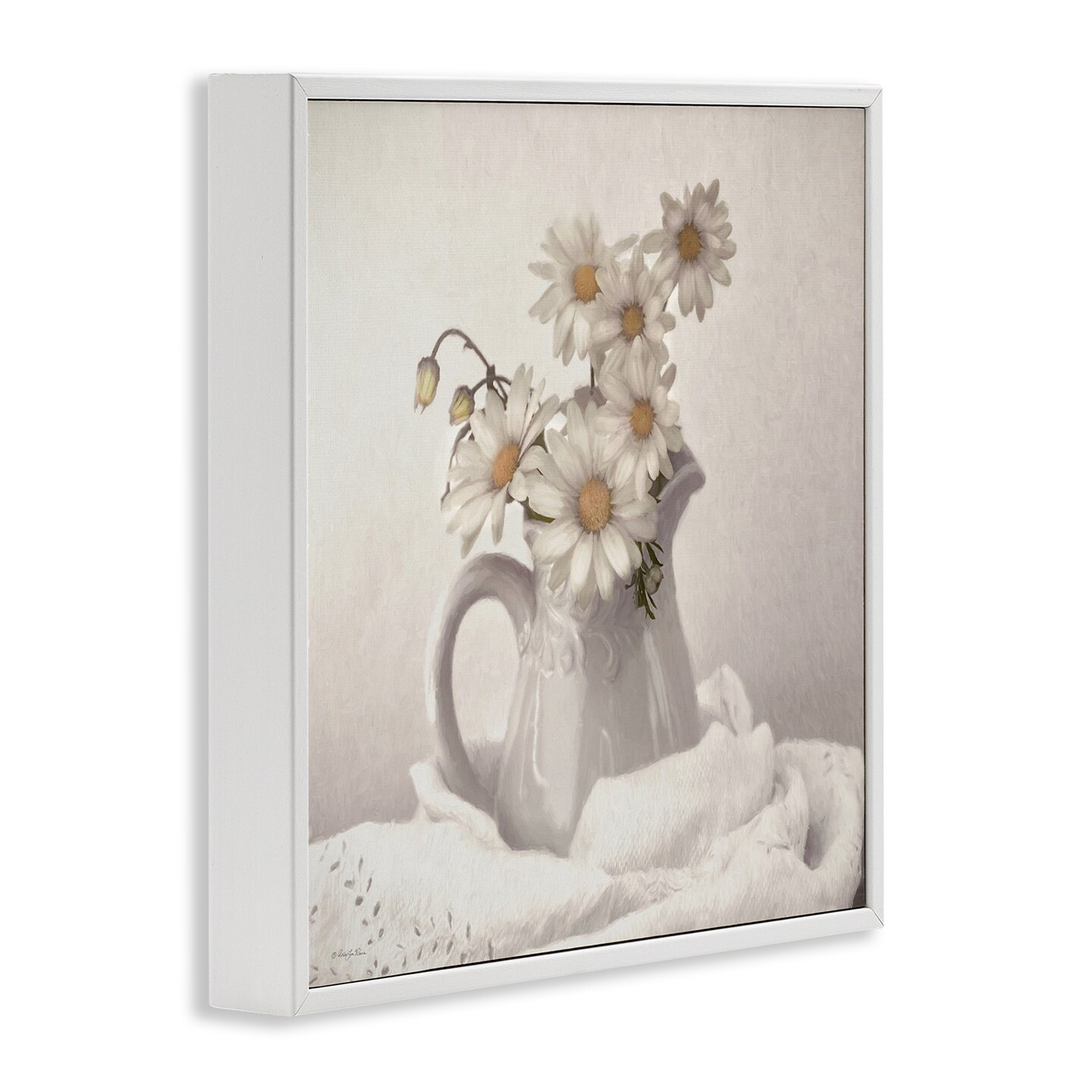 Stupell Industries Simple Pleasures Daisy Vase Framed Giclee, design by Robin-Lee Viera